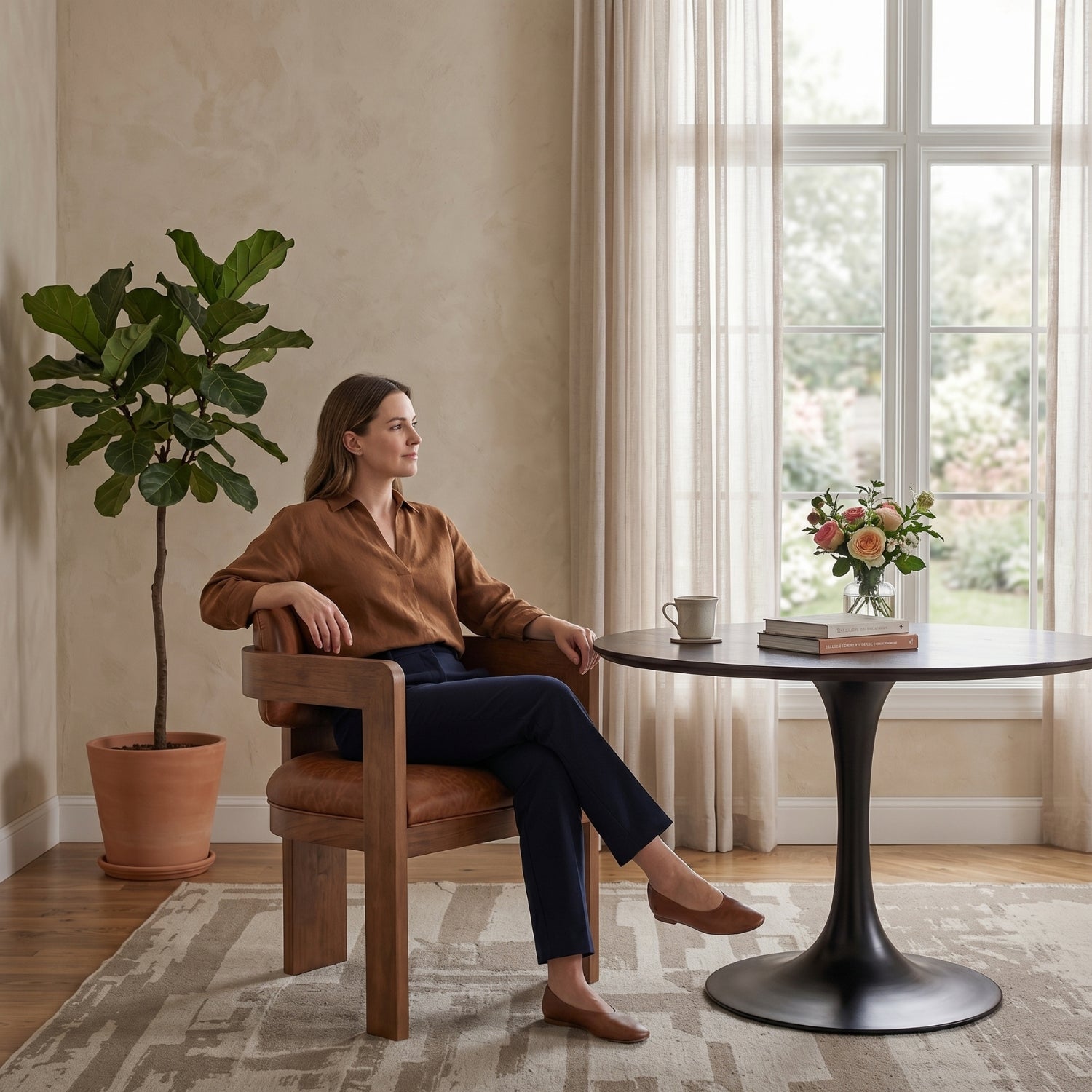 Sacha Walnut Dining Chair