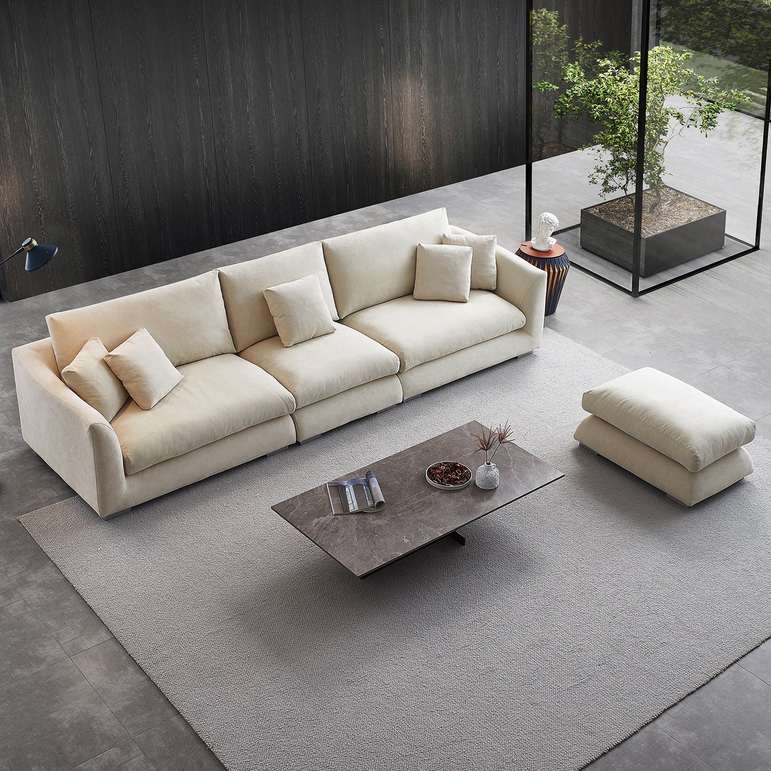 Sofa - Feathers Sofa + Ottoman - MC - Mario Capasa