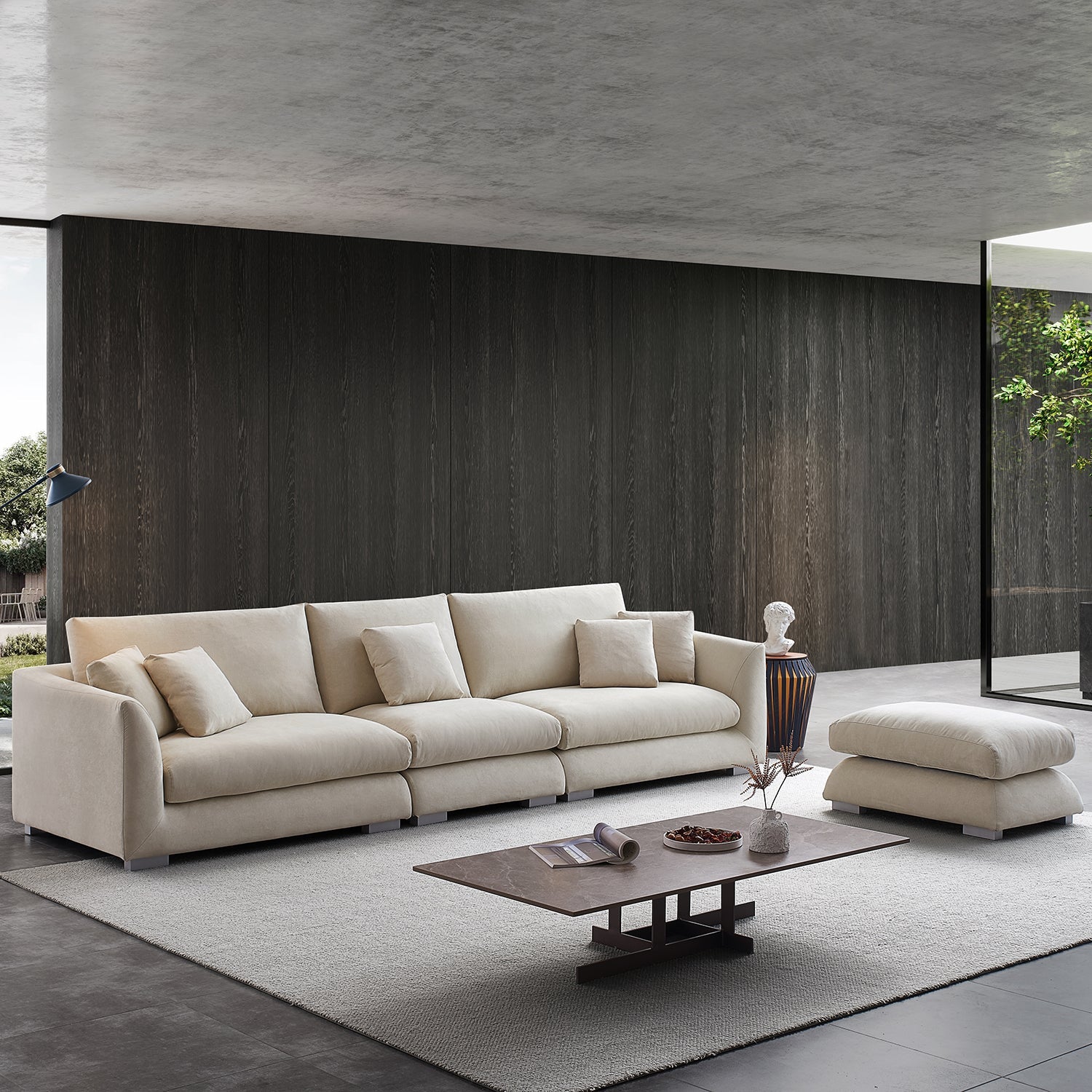 Sofa - Feathers Sofa + Ottoman - MC - Mario Capasa