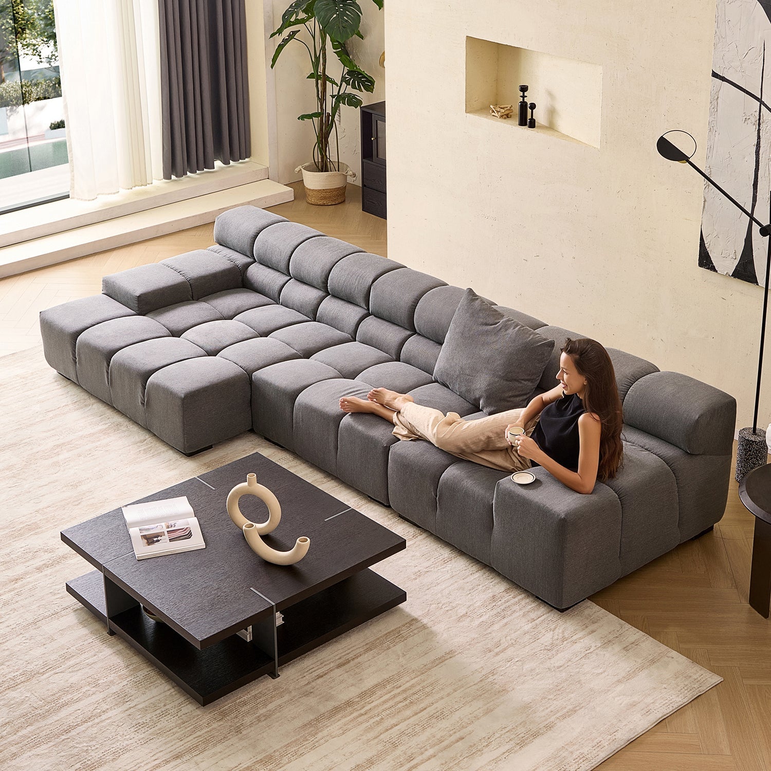 sectional - Amora Sectional Low Arm - MC - Mario Capasa