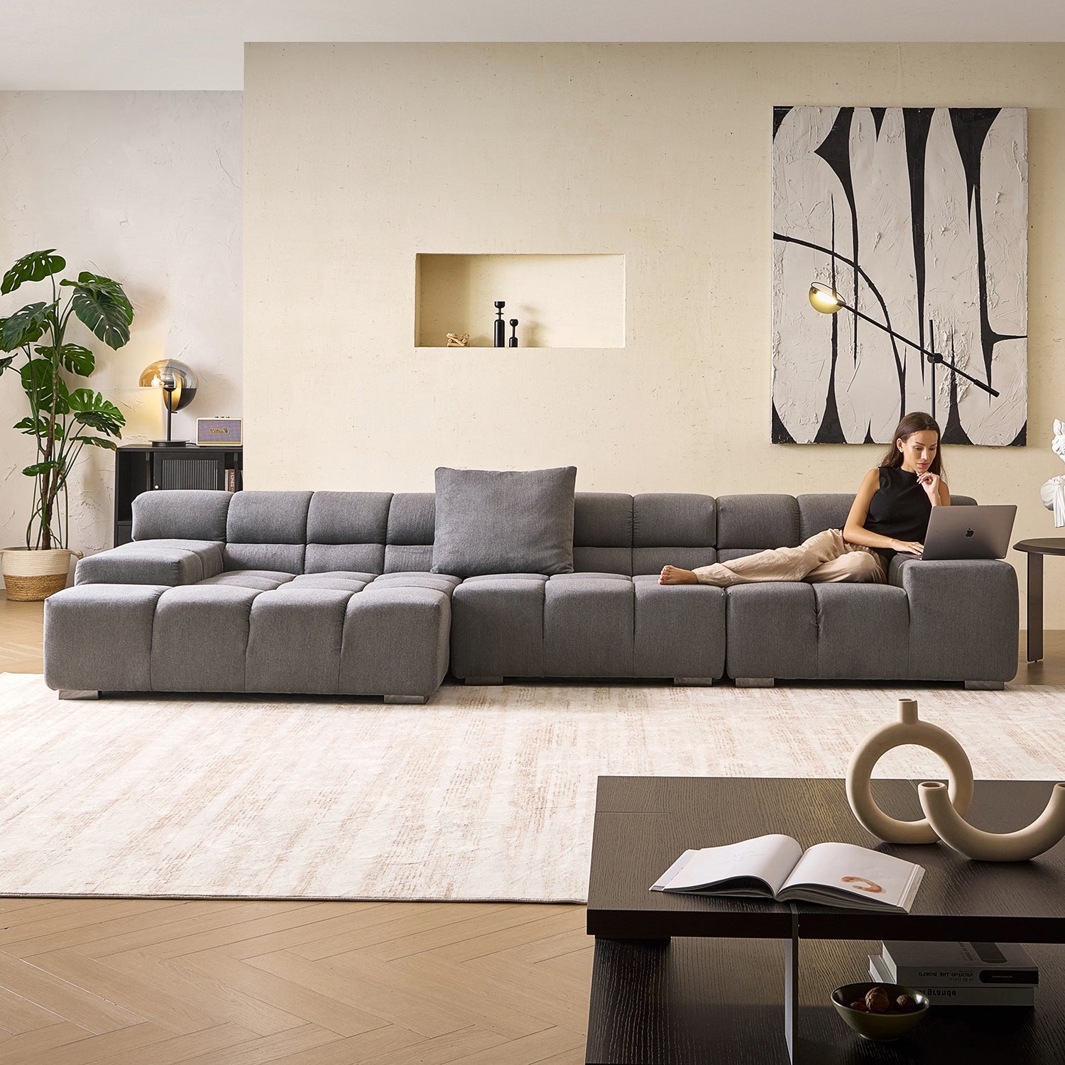 sectional - Amora Sectional Low Arm - MC - Mario Capasa