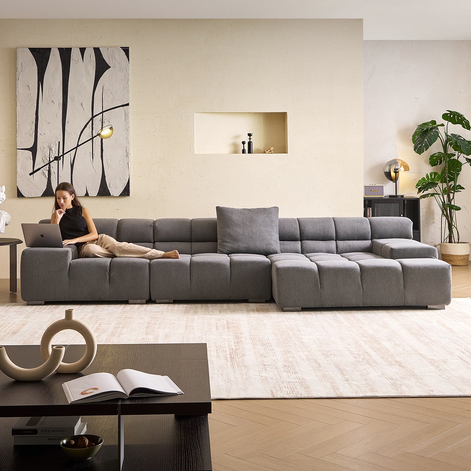 sectional - Amora Sectional Low Arm - MC - Mario Capasa