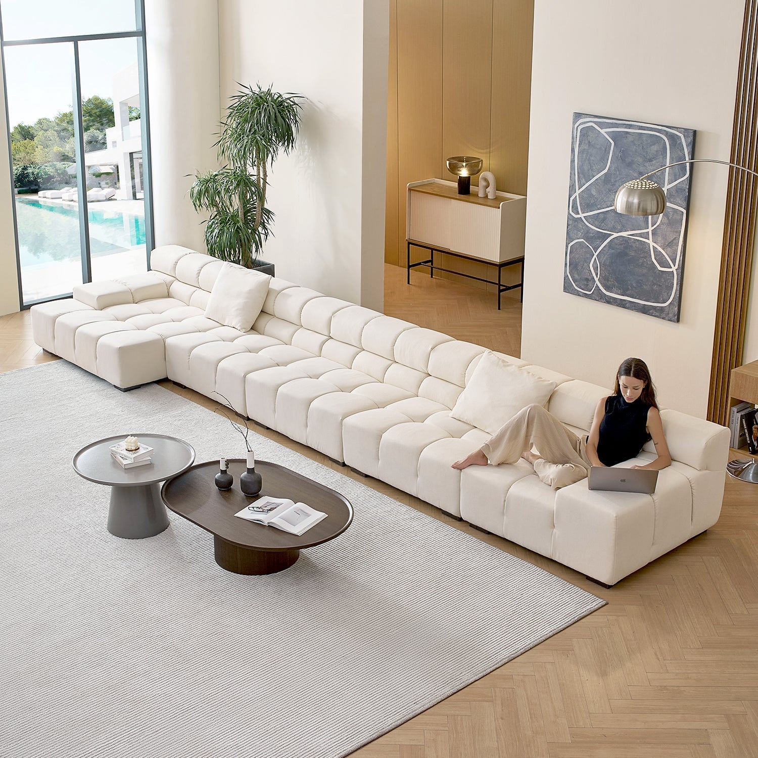 sectional - Amora Sectional Low Arm - MC - Mario Capasa
