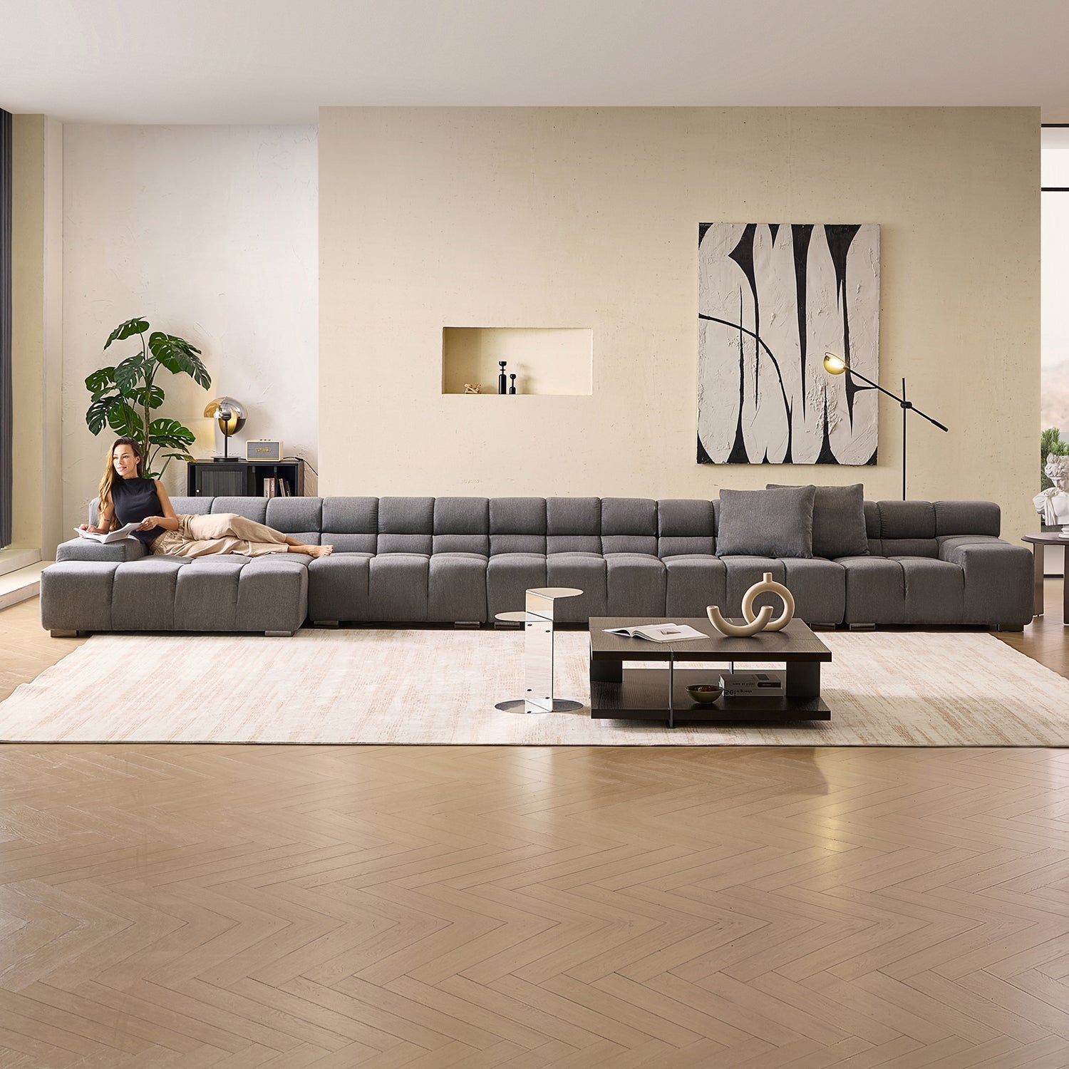 sectional - Amora Sectional Low Arm - MC - Mario Capasa