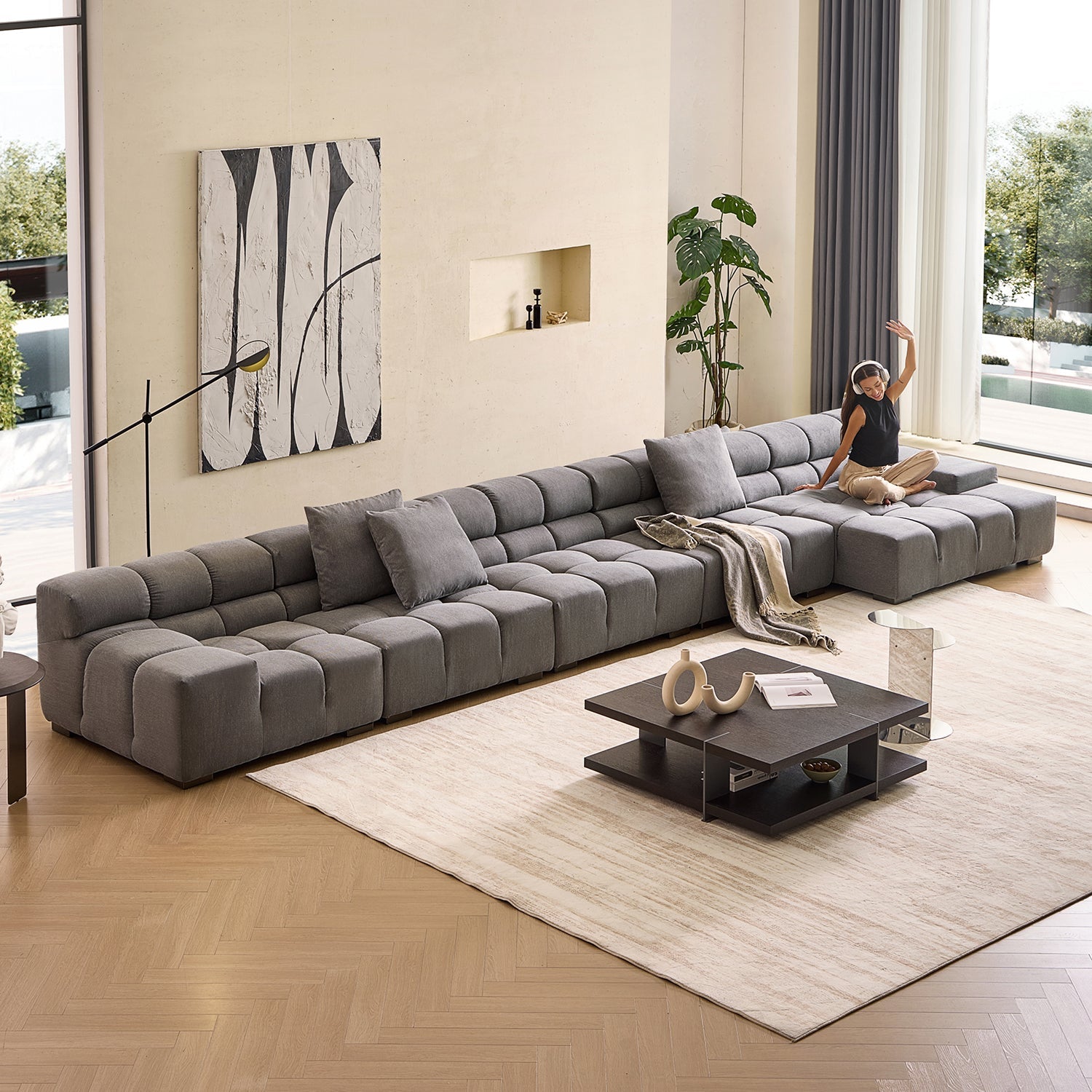 sectional - Amora Sectional Low Arm - MC - Mario Capasa