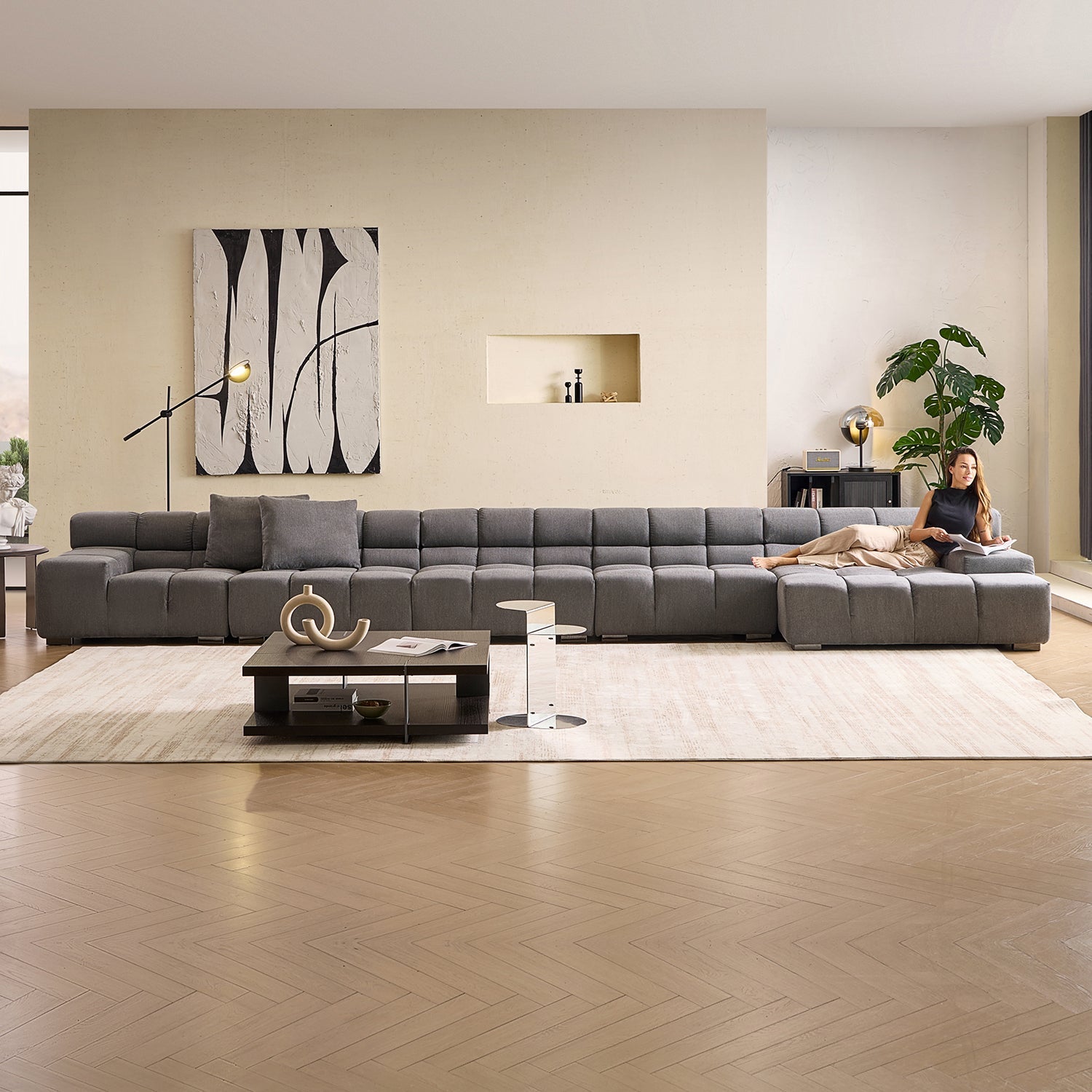 sectional - Amora Sectional Low Arm - MC - Mario Capasa