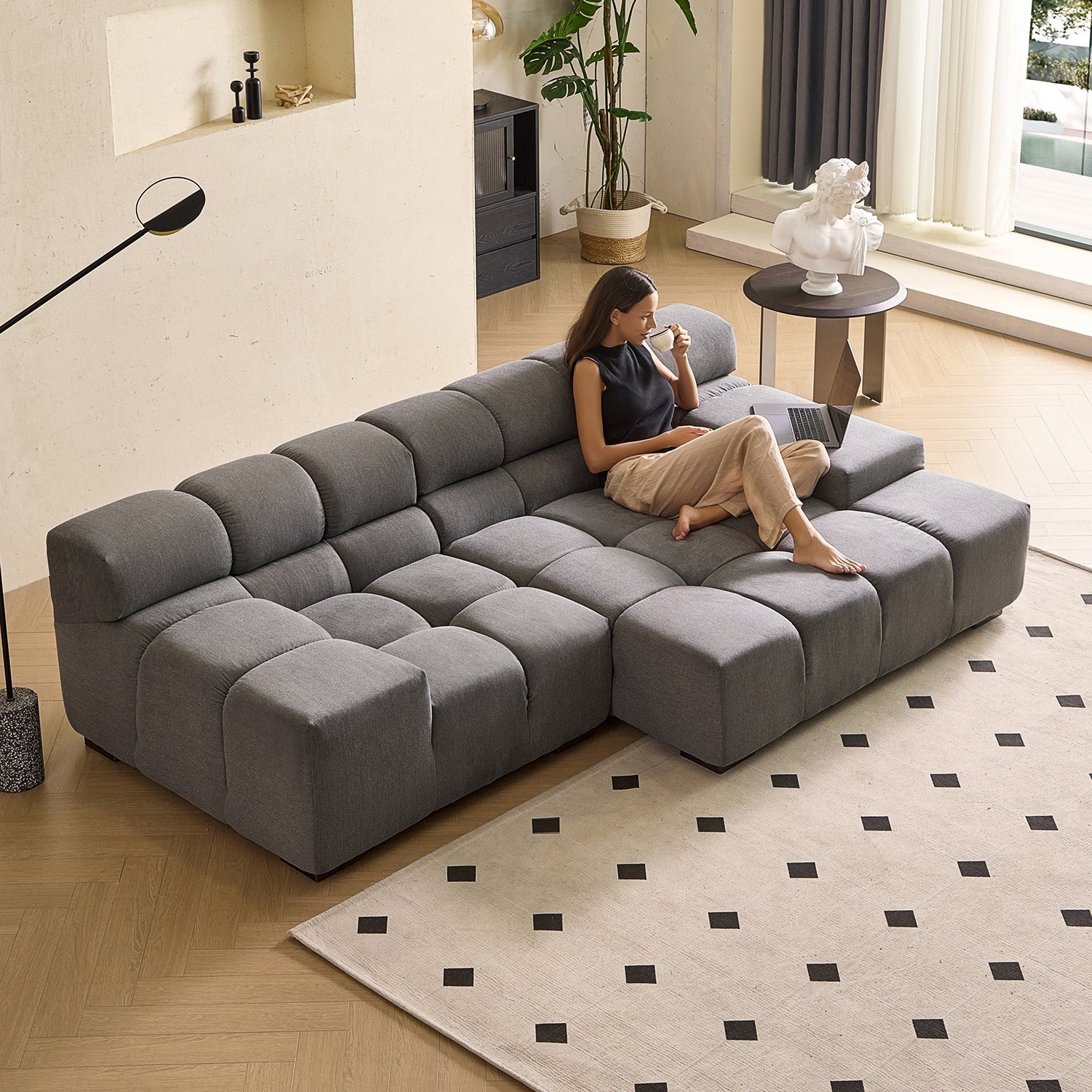 sectional - Amora Sectional Low Arm - MC - Mario Capasa