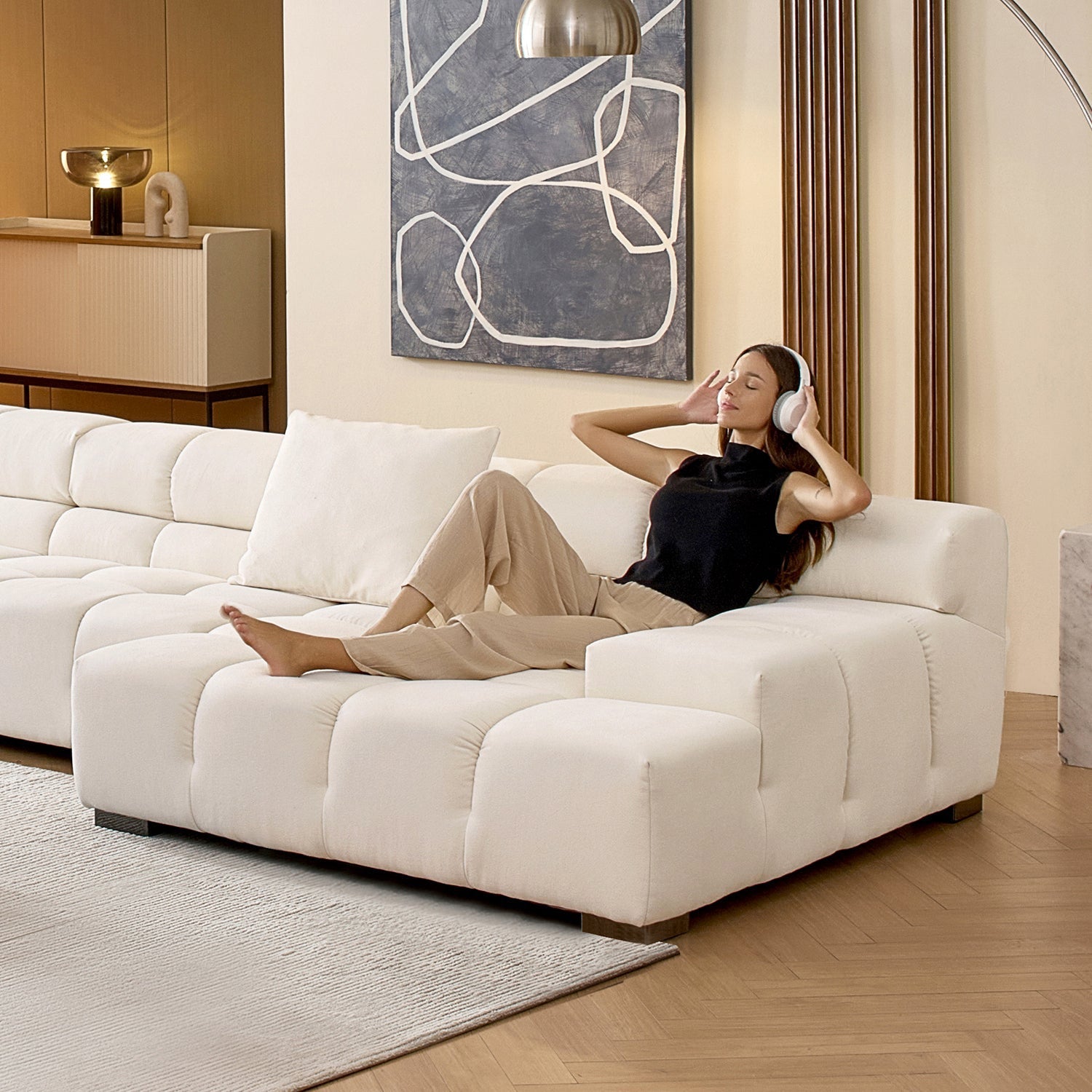 sectional - Amora U Sectional Low Arm - MC - Mario Capasa