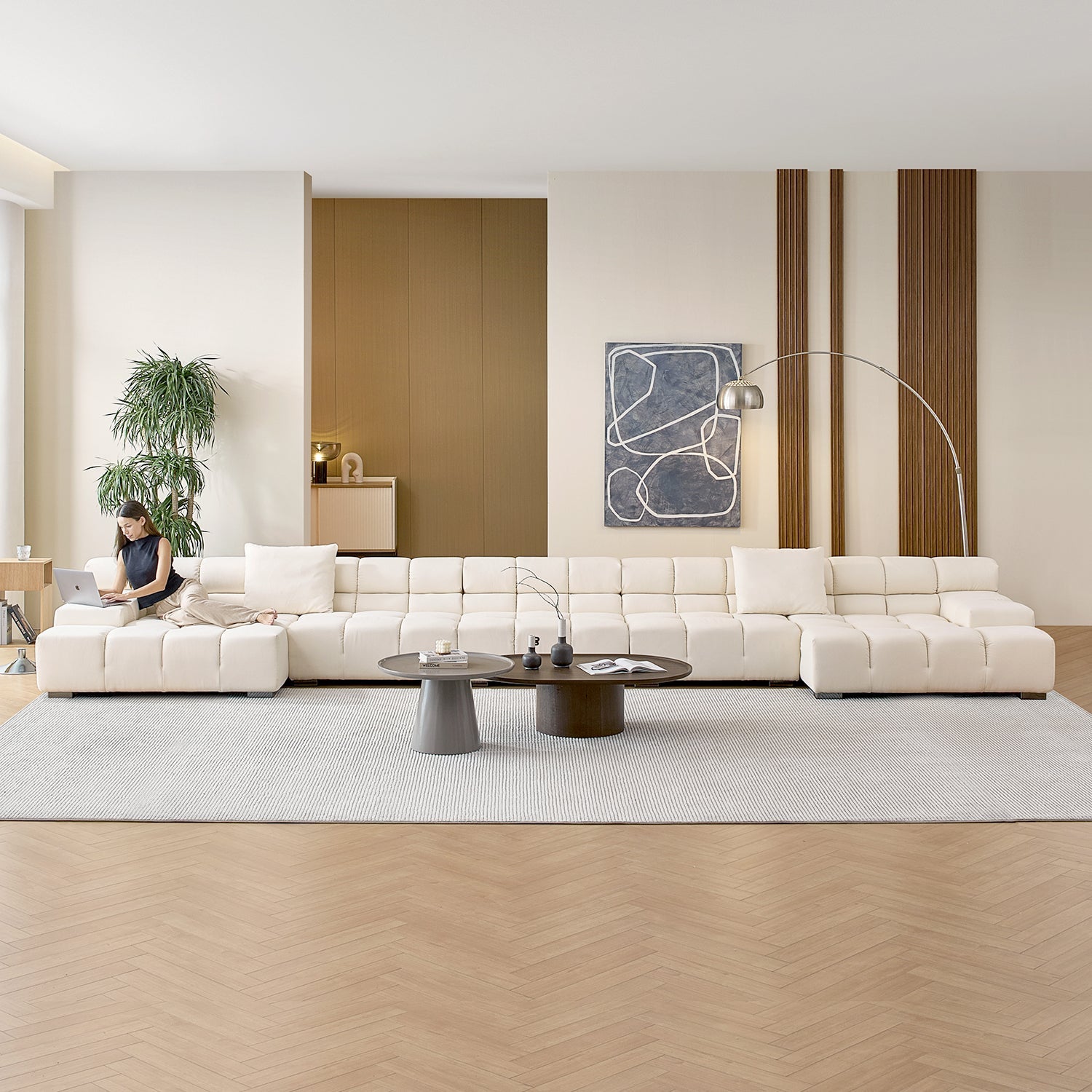 sectional - Amora U Sectional Low Arm - MC - Mario Capasa