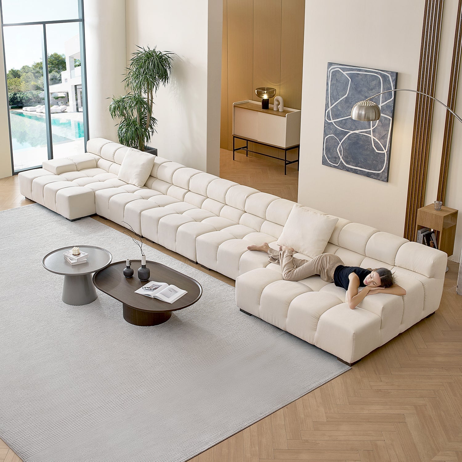 sectional - Amora U Sectional Low Arm - MC - Mario Capasa
