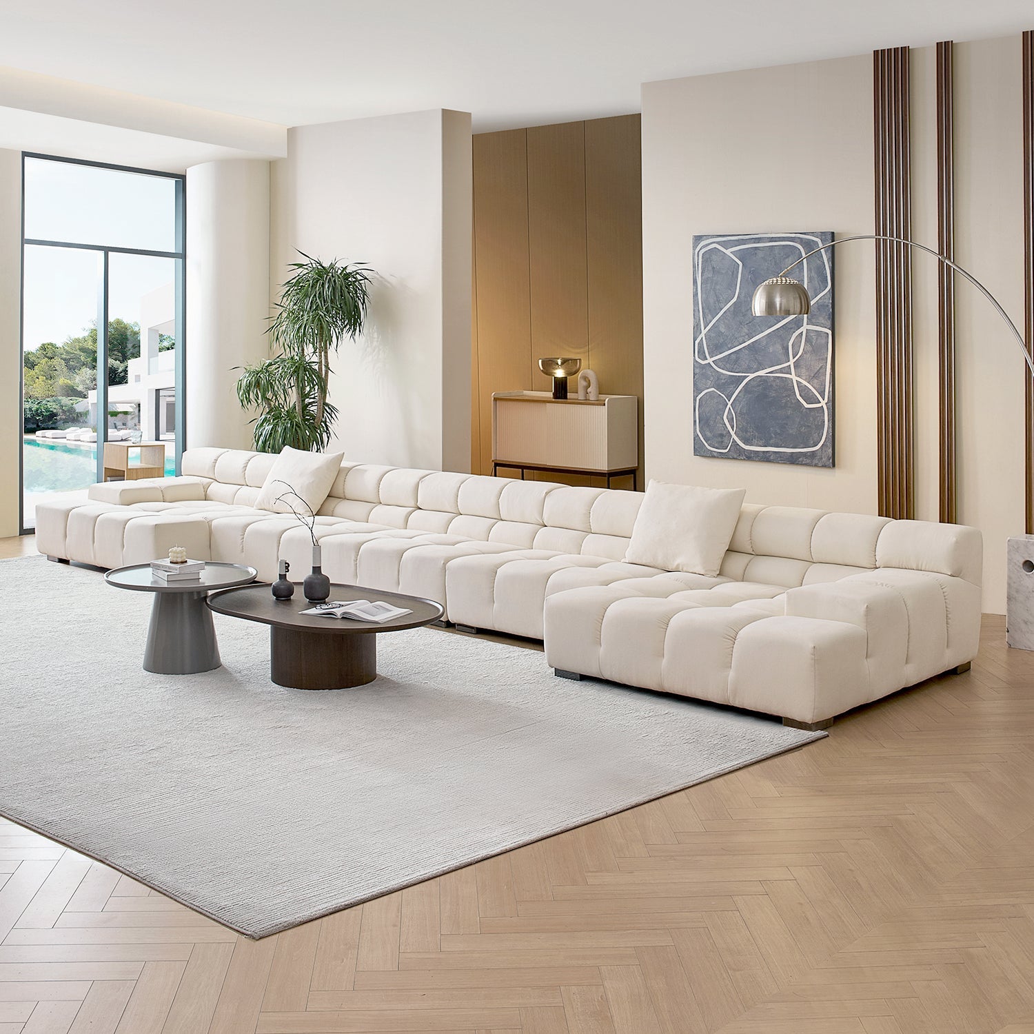 sectional - Amora U Sectional Low Arm - MC - Mario Capasa