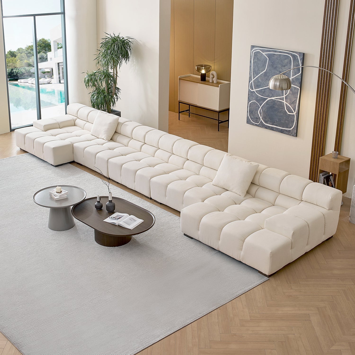 sectional - Amora U Sectional Low Arm - MC - Mario Capasa