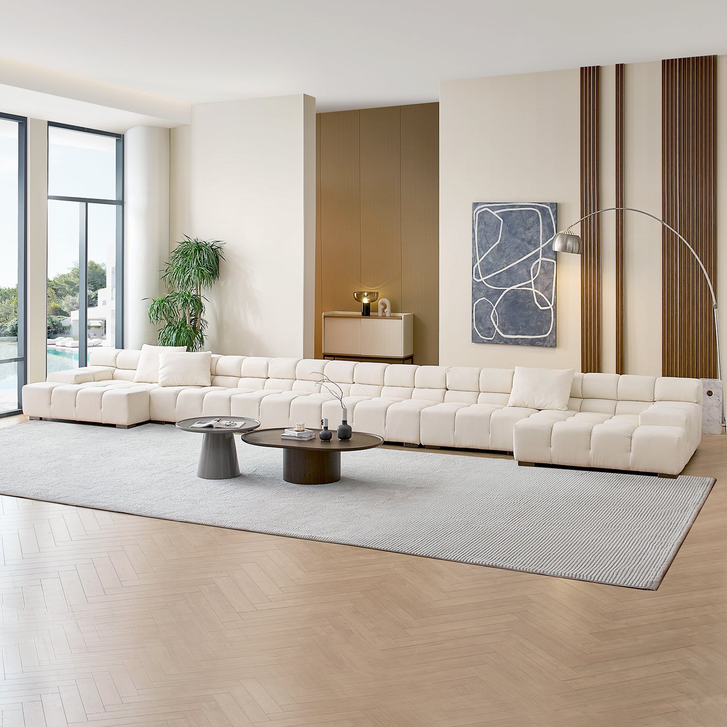 sectional - Amora U Sectional Low Arm - MC - Mario Capasa