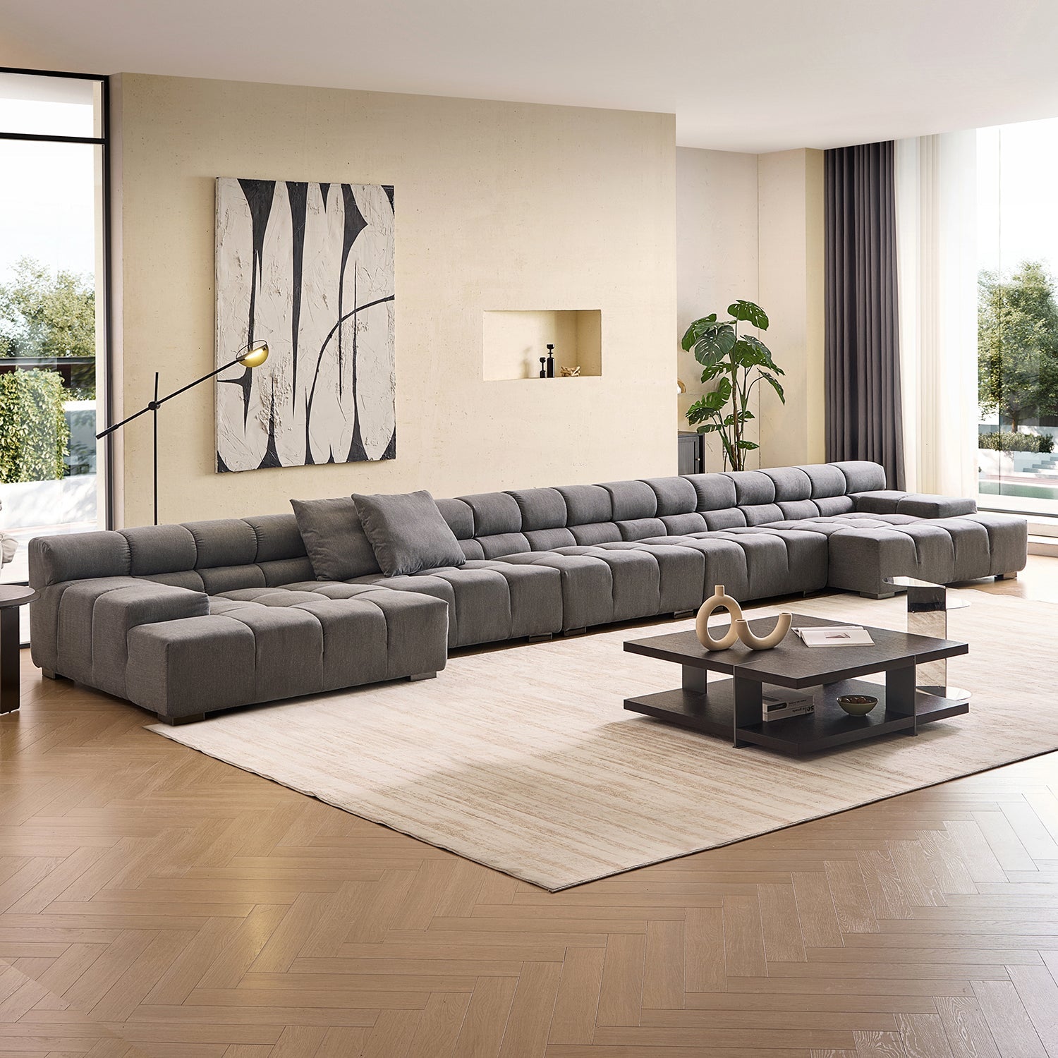 sectional - Amora U Sectional Low Arm - MC - Mario Capasa