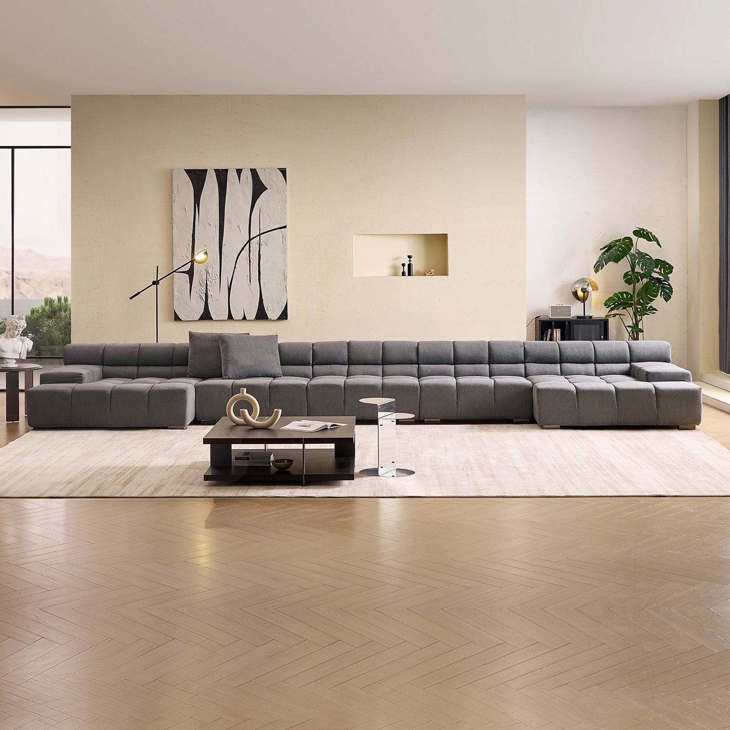 sectional - Amora U Sectional Low Arm - MC - Mario Capasa