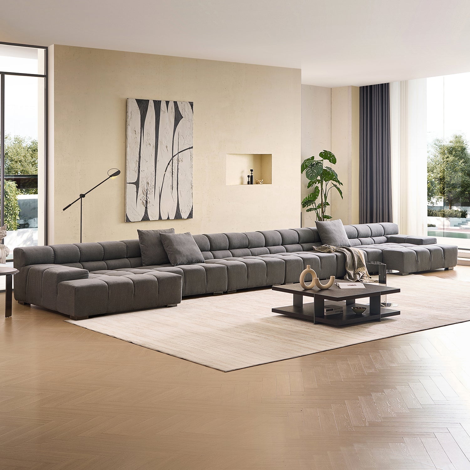 sectional - Amora U Sectional Low Arm - MC - Mario Capasa