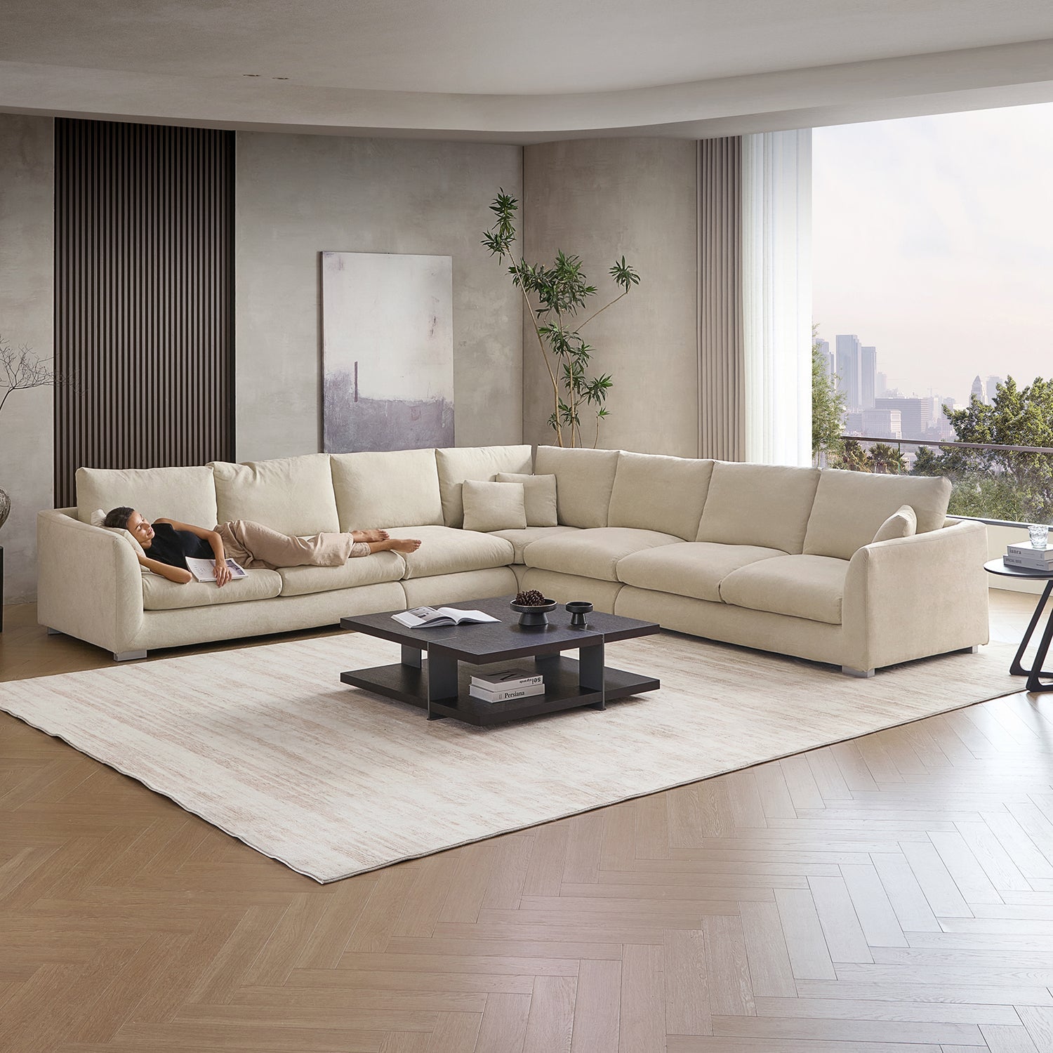 Sofa - Feathers L Sectional - MC - Mario Capasa