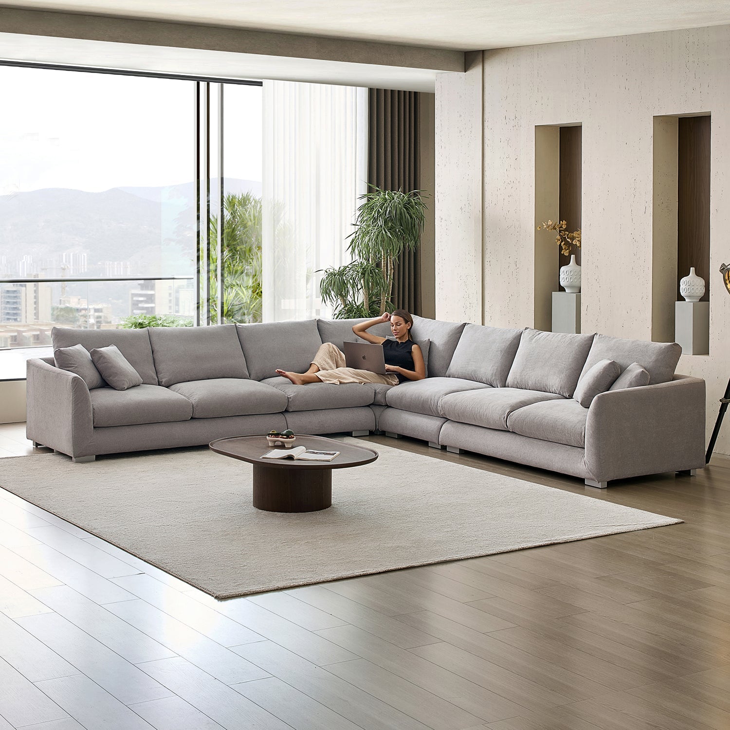 Sofa - Feathers L Sectional - MC - Mario Capasa