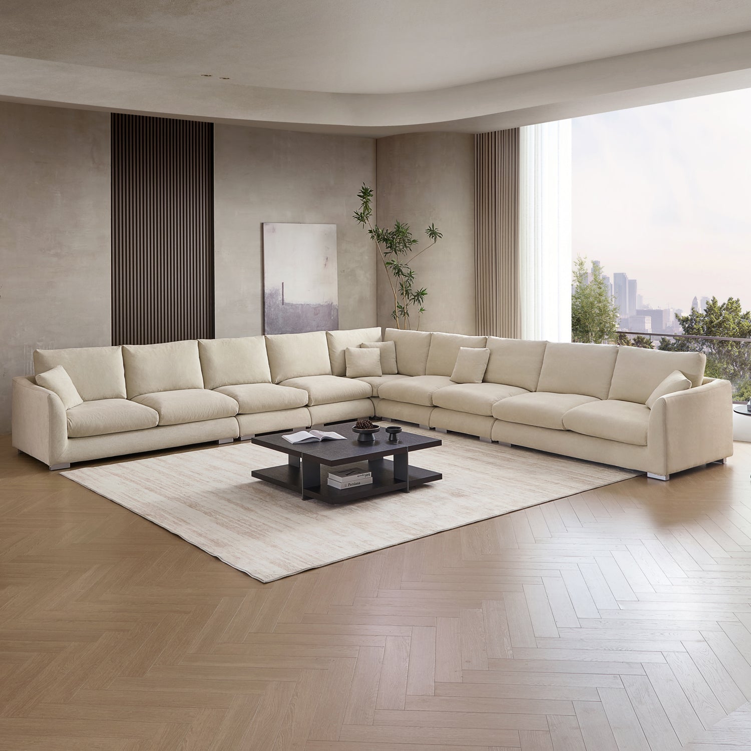 Sofa - Feathers L Sectional - MC - Mario Capasa