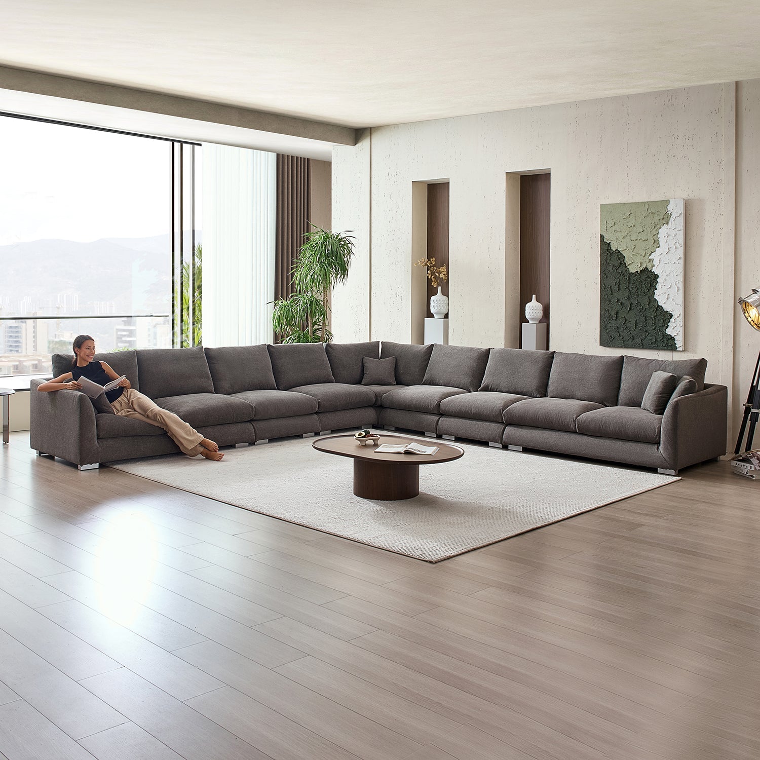 Sofa - Feathers L Sectional - MC - Mario Capasa