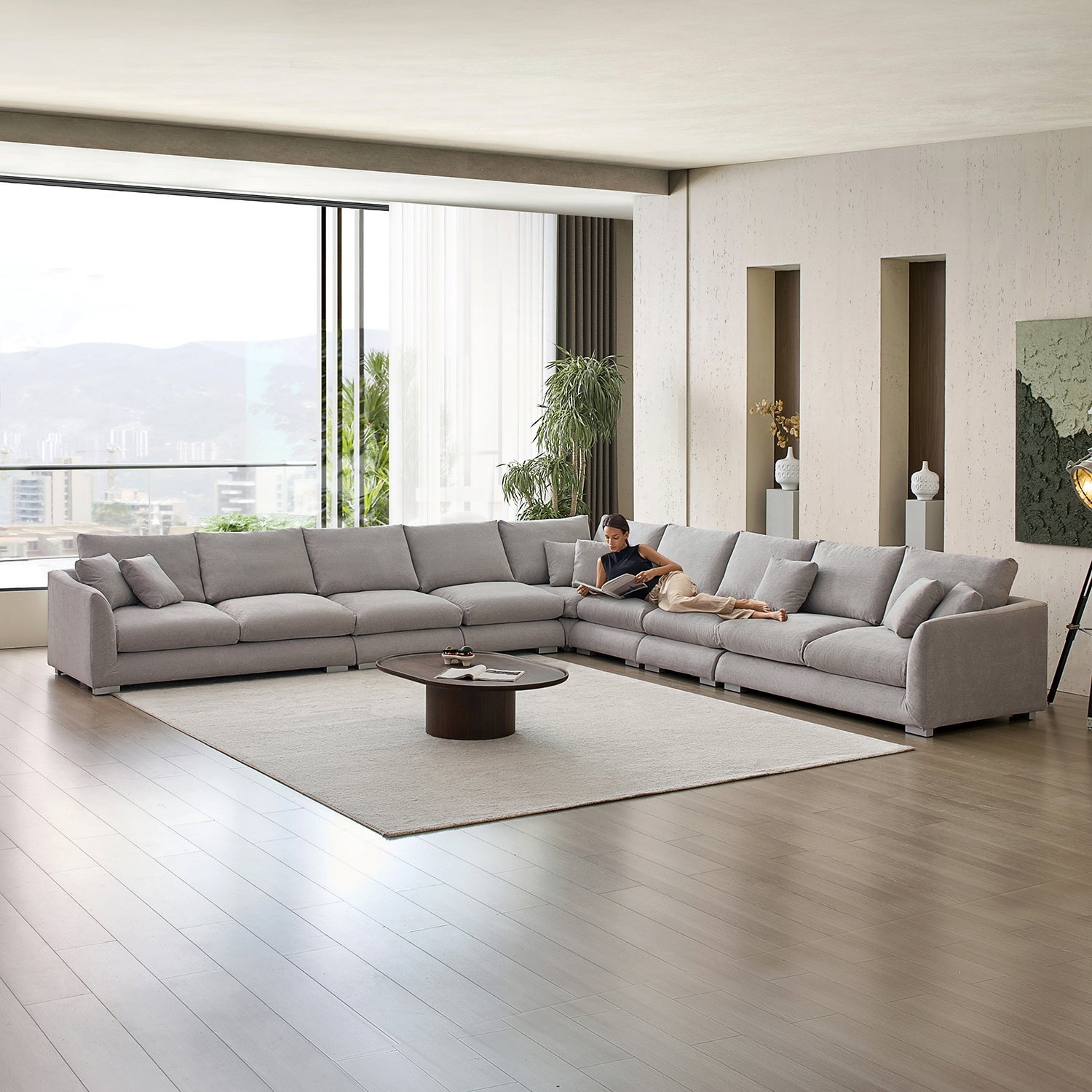 Sofa - Feathers L Sectional - MC - Mario Capasa
