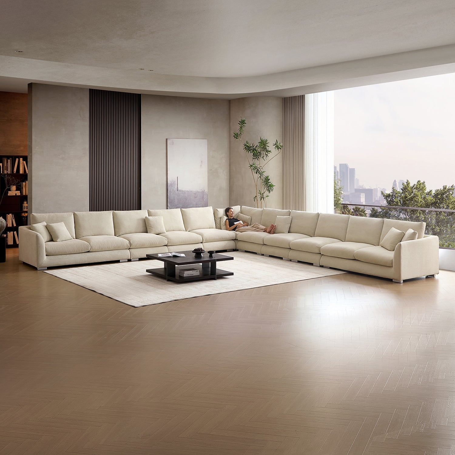 Sofa - Feathers L Sectional - MC - Mario Capasa