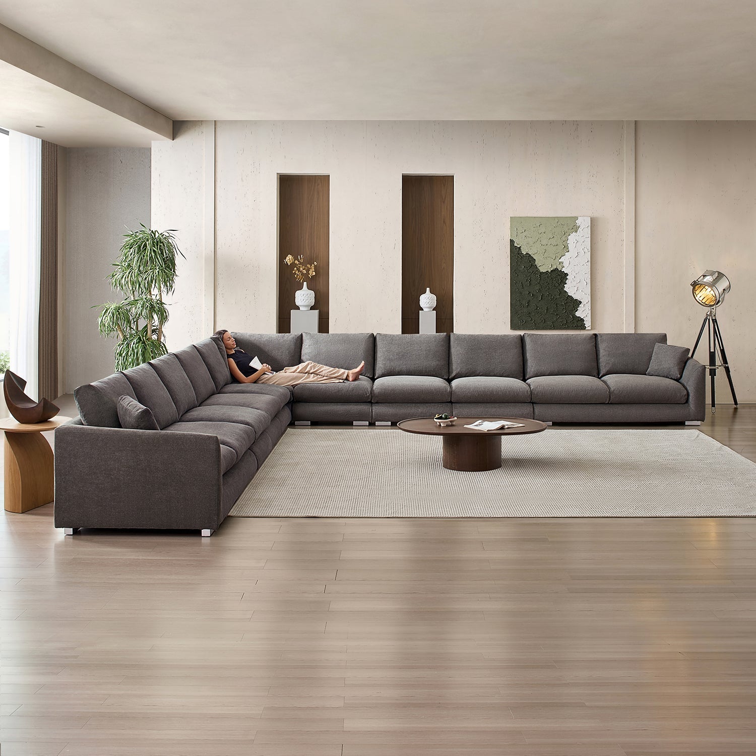 Sofa - Feathers L Sectional - MC - Mario Capasa