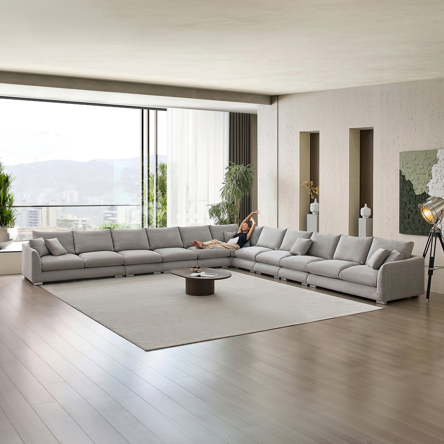 Sofa - Feathers L Sectional - MC - Mario Capasa