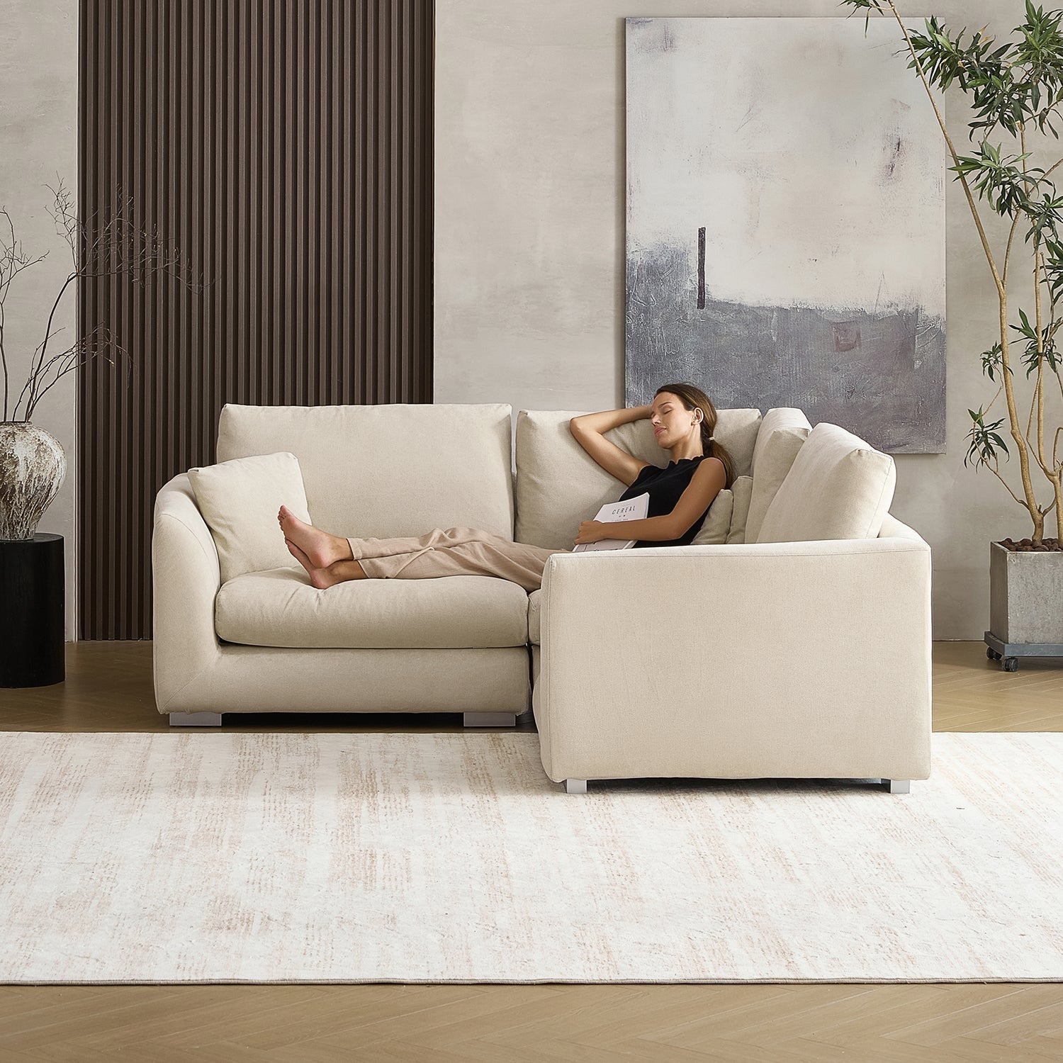 Sofa - Feathers L Sectional - MC - Mario Capasa