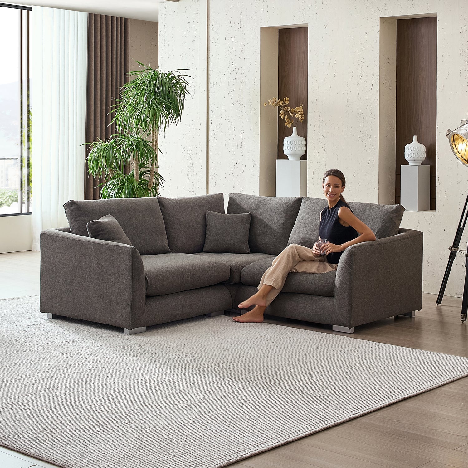 Sofa - Feathers L Sectional - MC - Mario Capasa