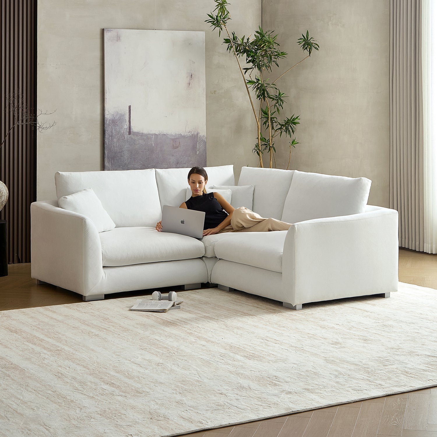 Sofa - Feathers L Sectional - MC - Mario Capasa