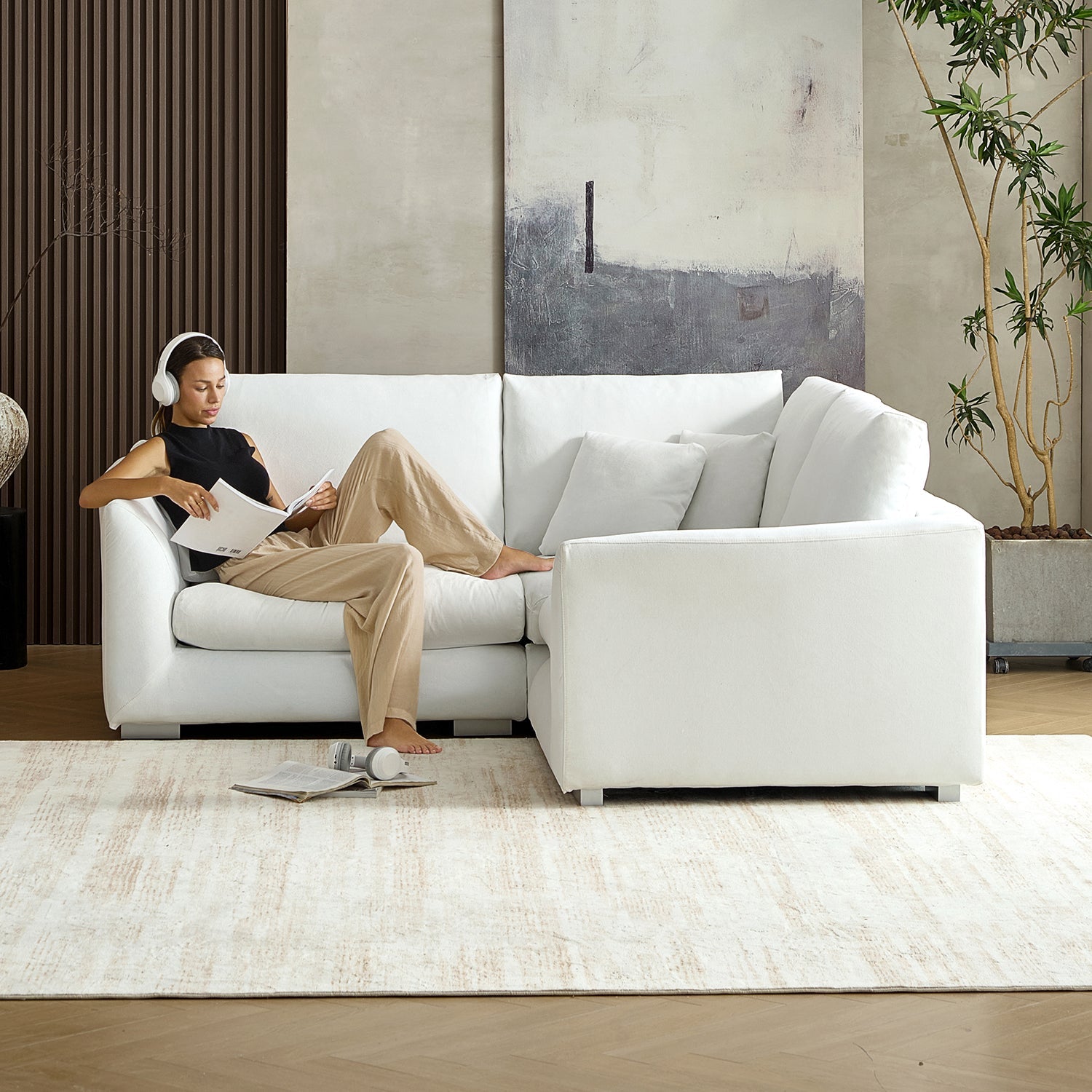 Sofa - Feathers L Sectional - MC - Mario Capasa