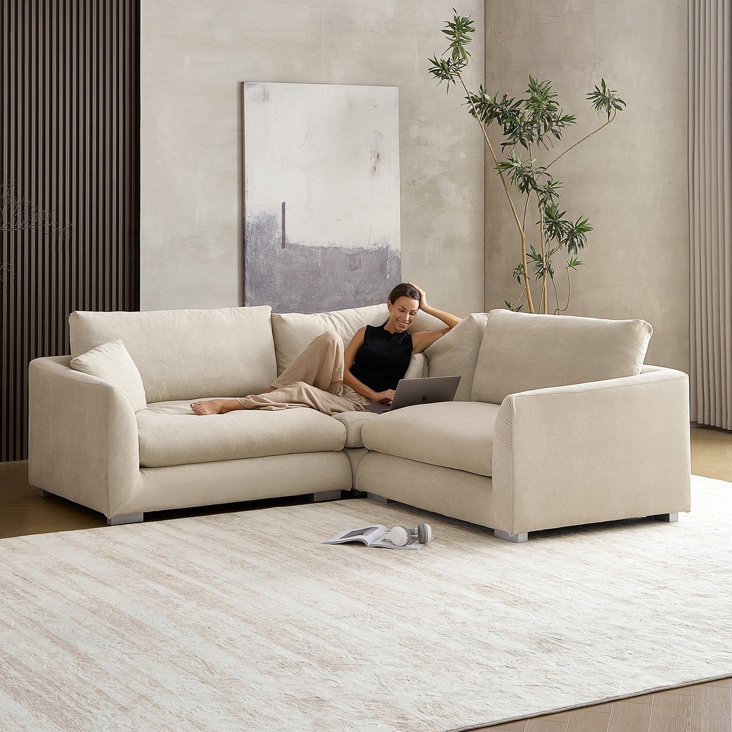 Sofa - Feathers L Sectional - MC - Mario Capasa