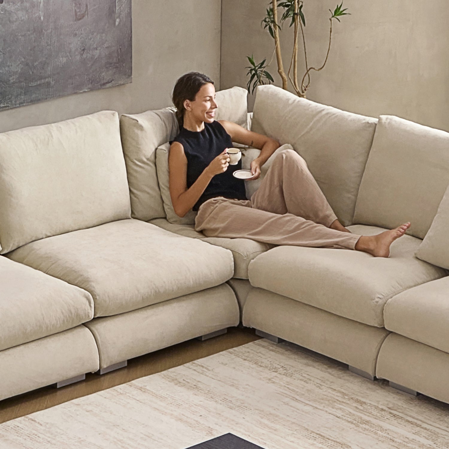 Sofa - Feathers L Sectional - MC - Mario Capasa