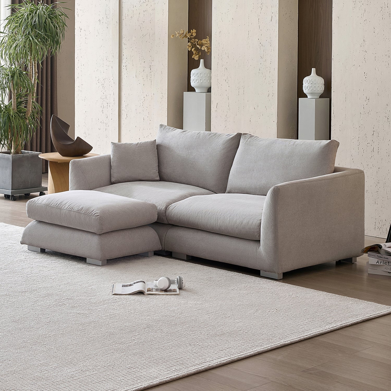 Sofa - Feathers Sofa + Ottoman - MC - Mario Capasa