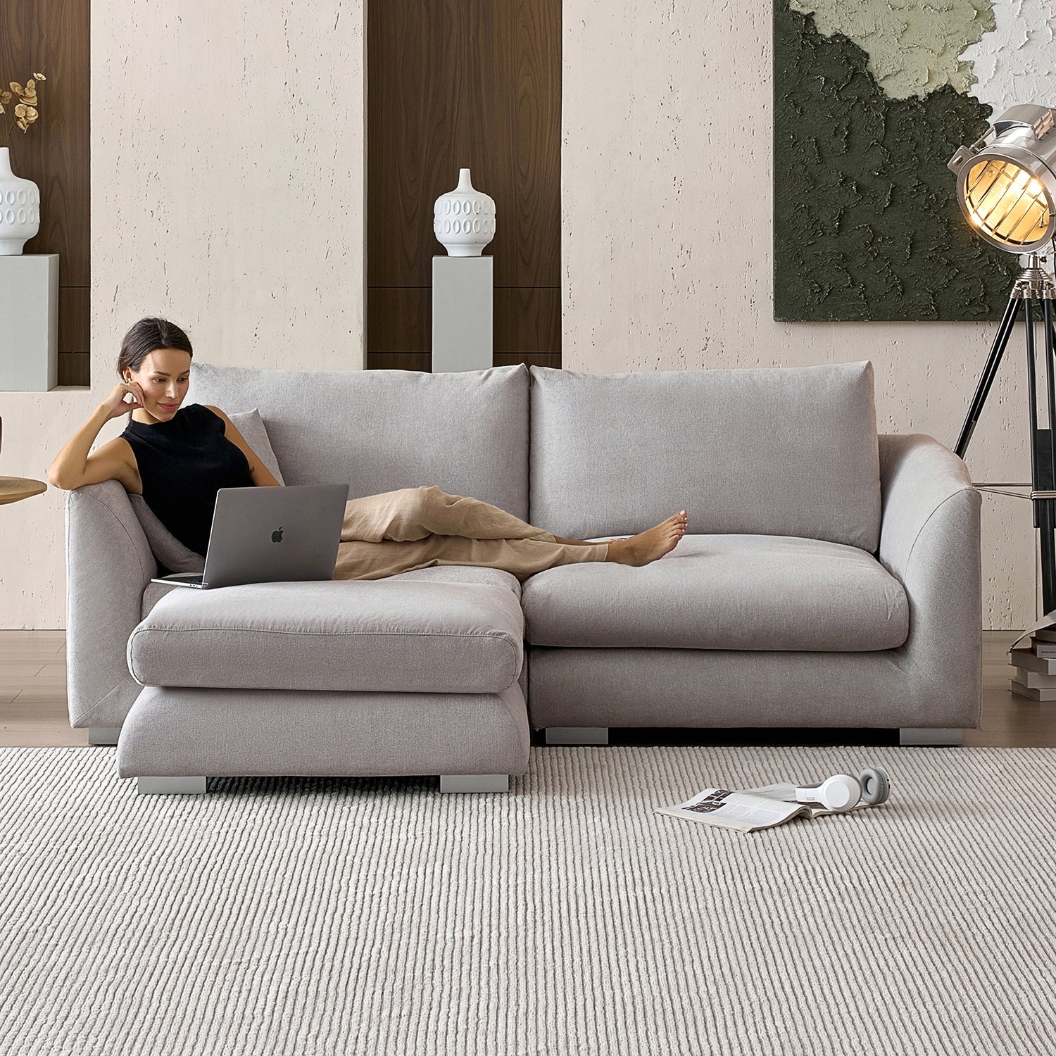 Sofa - Feathers Sofa + Ottoman - MC - Mario Capasa
