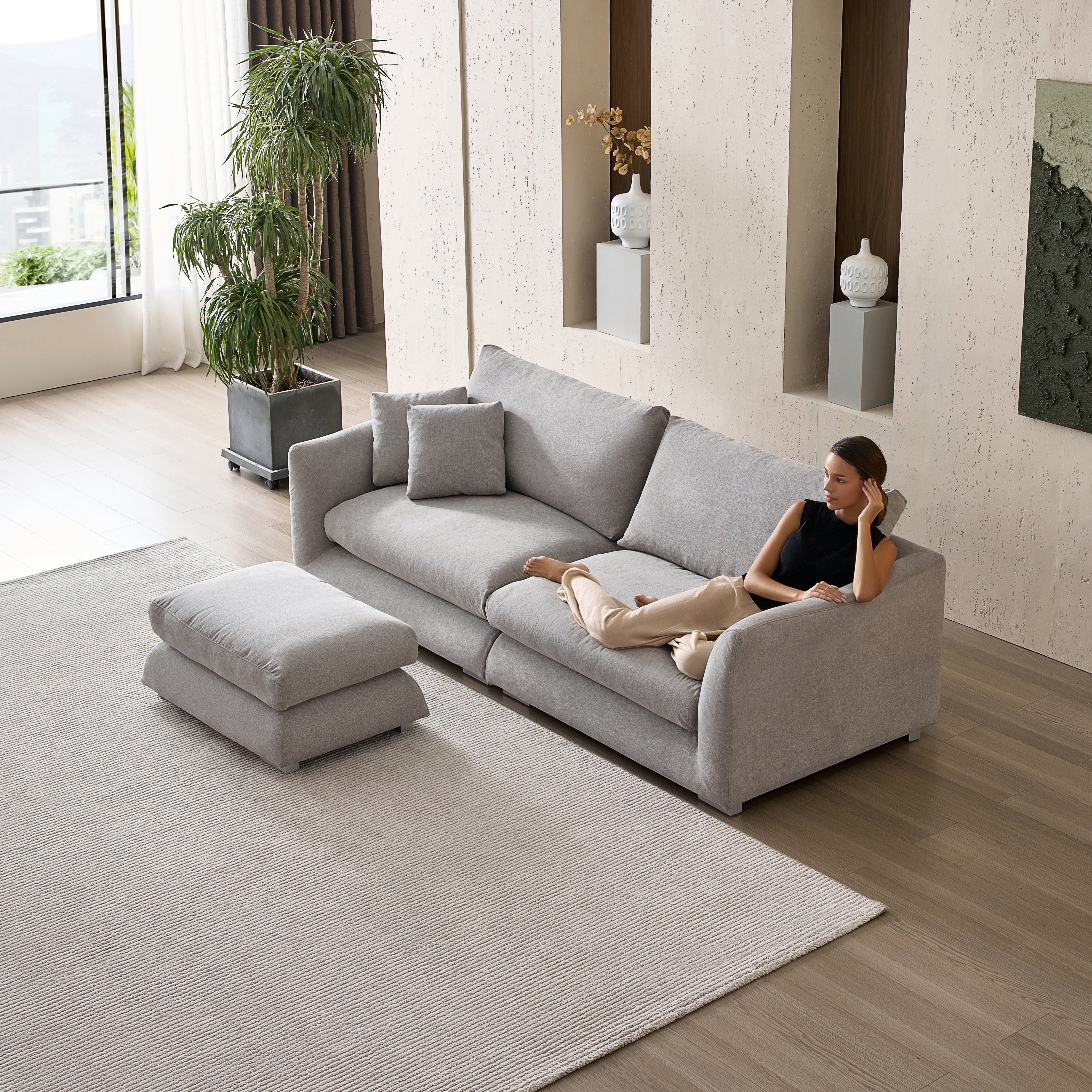 Sofa - Feathers Sofa + Ottoman - MC - Mario Capasa