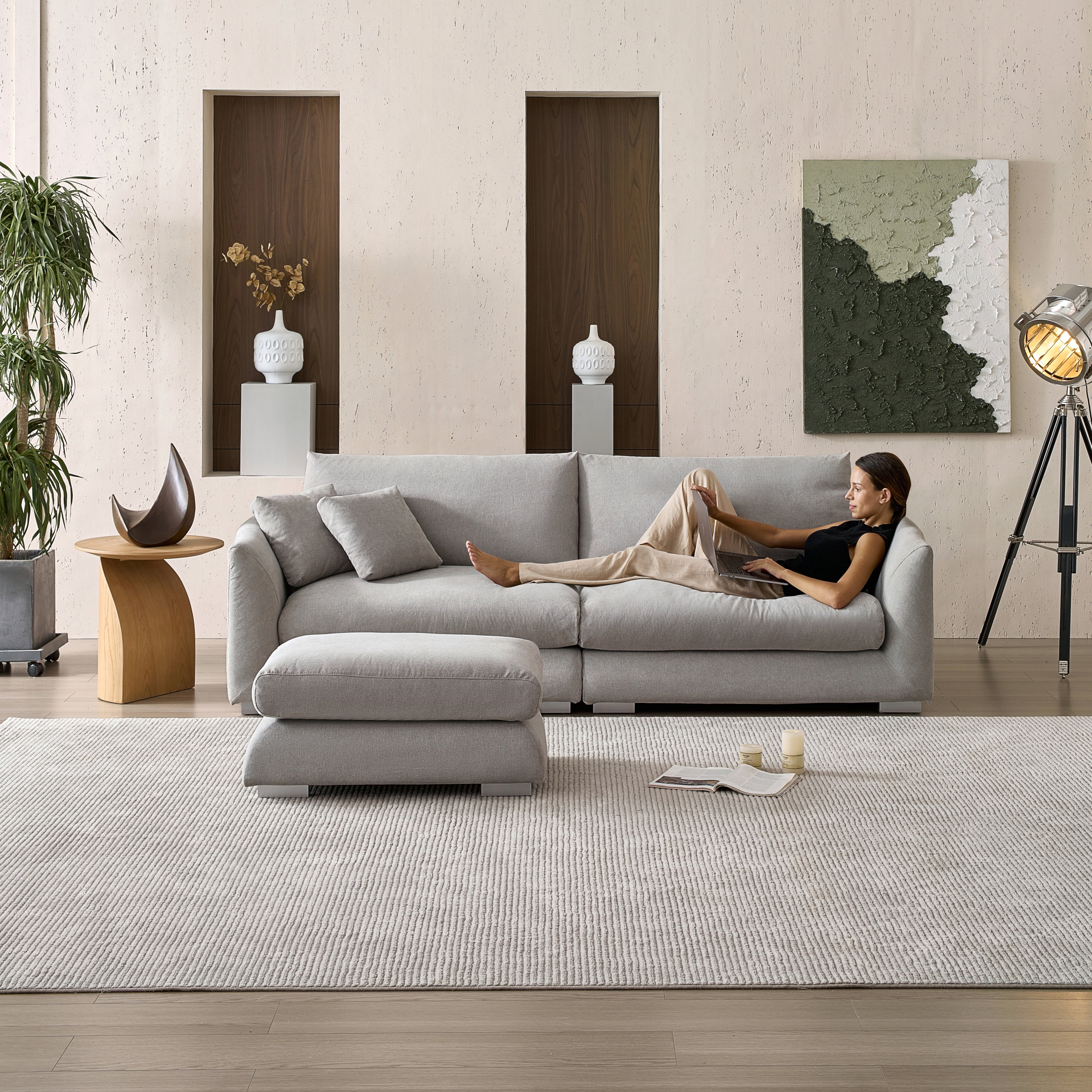 Sofa - Feathers Sofa + Ottoman - MC - Mario Capasa