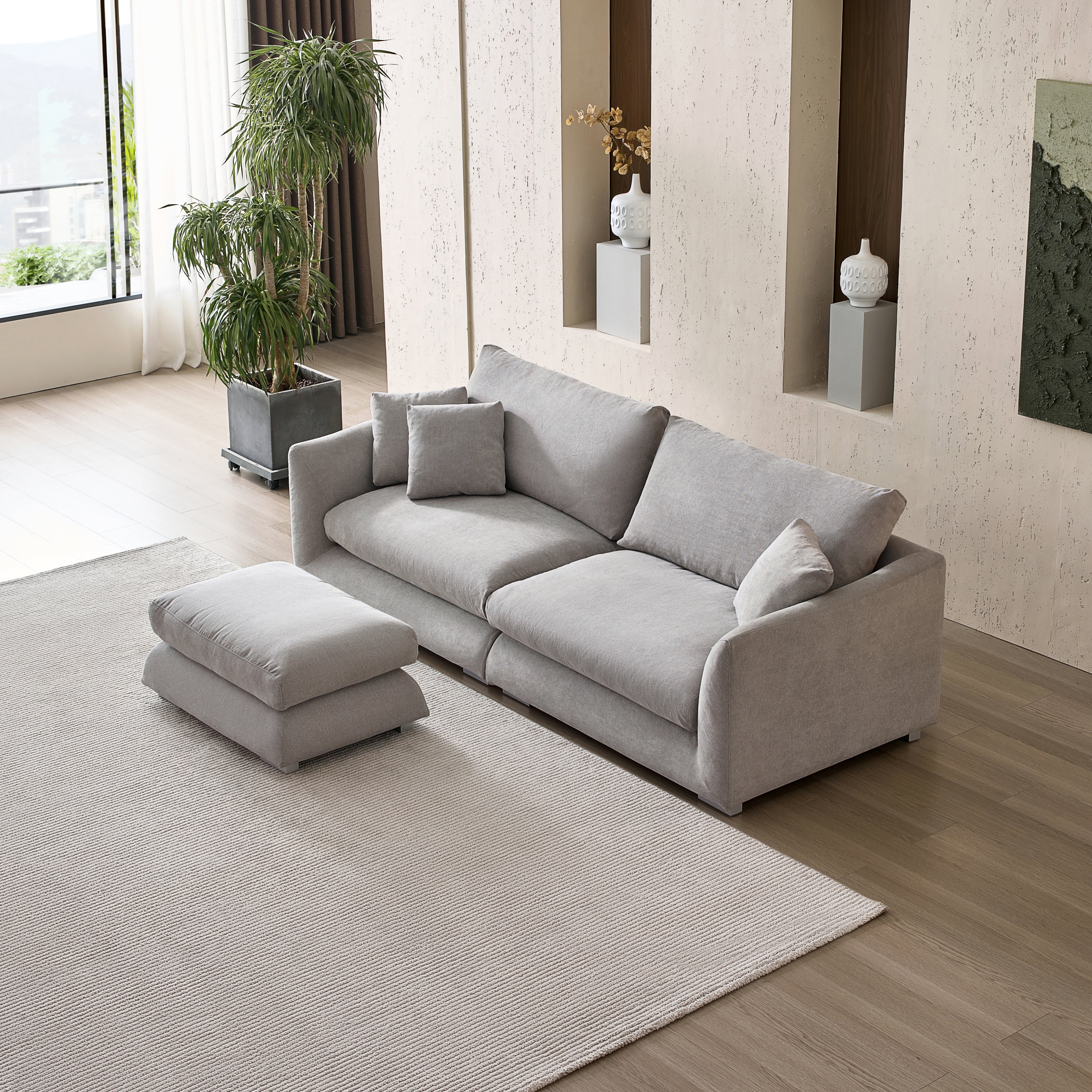Sofa - Feathers Sofa + Ottoman - MC - Mario Capasa