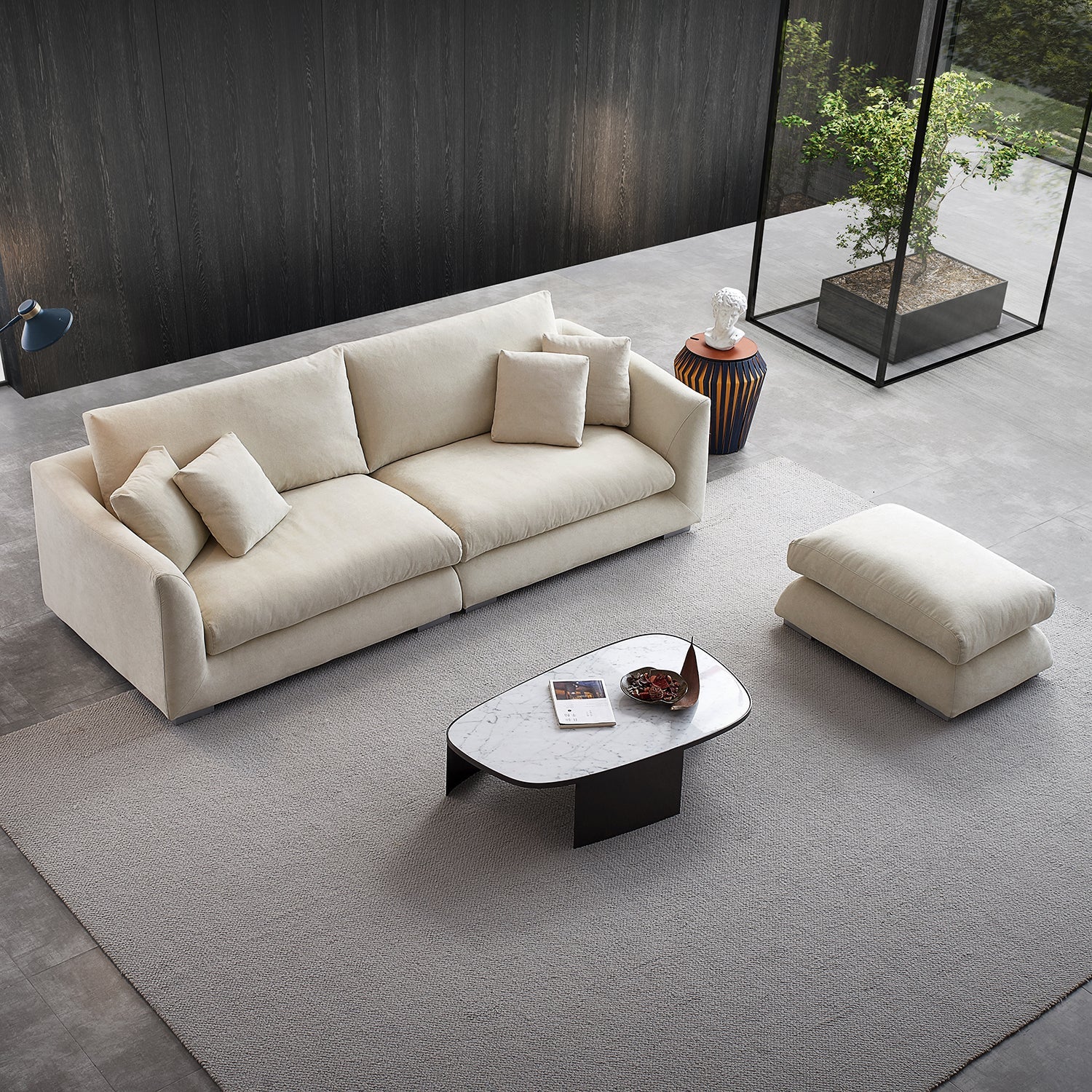 Sofa - Feathers Sofa + Ottoman - MC - Mario Capasa