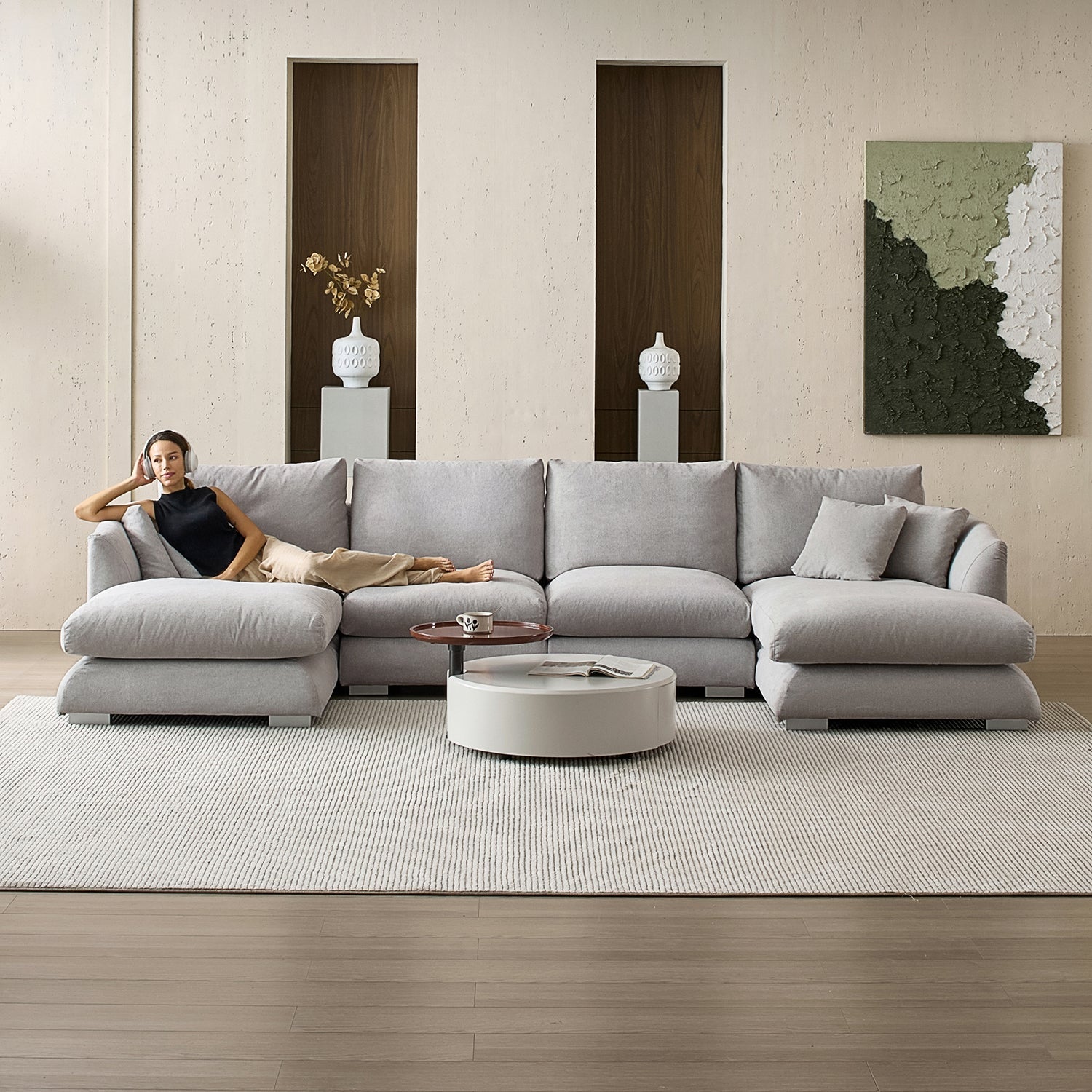 sectional - Feathers U - Sectional - MC - Mario Capasa