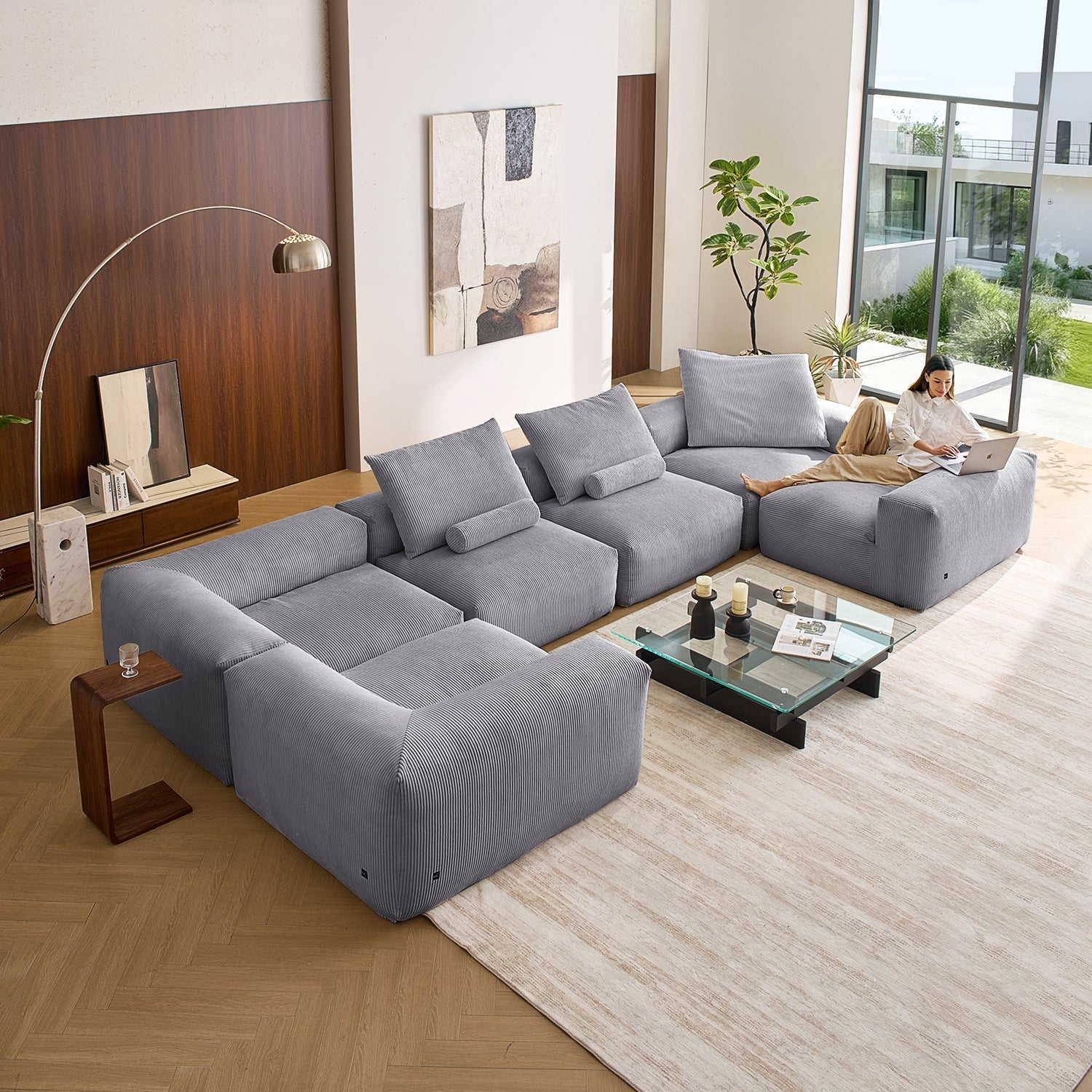 Modular Sofa - Mellow Closed U Sectional - MC - Mario Capasa