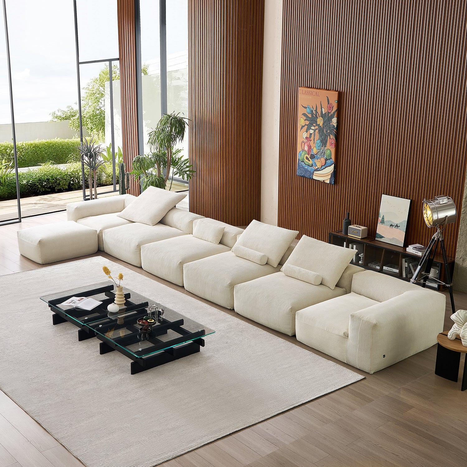 Modular Sofa - Mellow Extra Deep Sectional with Ottoman - MC - Mario Capasa