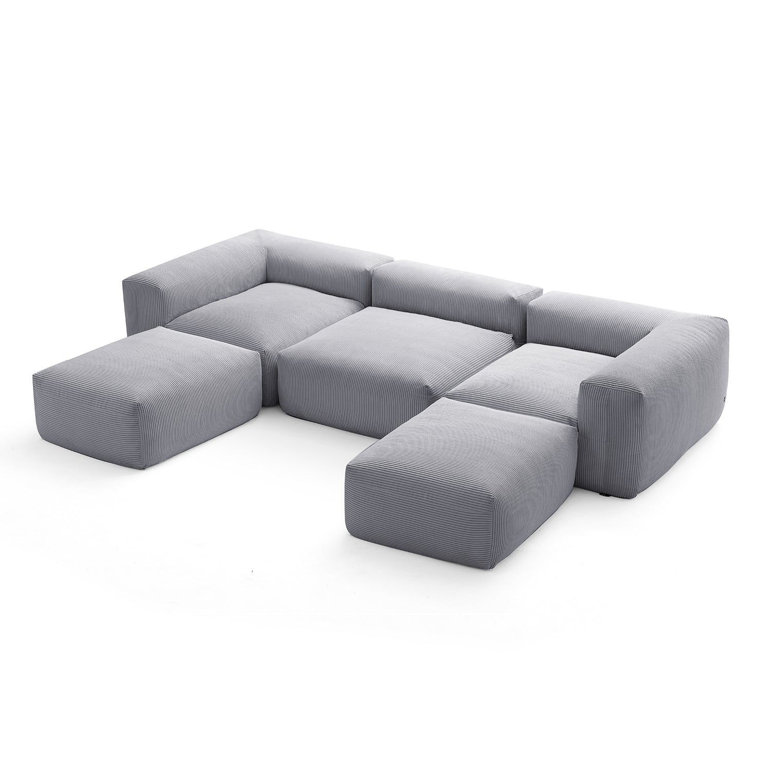 Modular Sofa - Mellow Extra Deep U Sectional with Ottoman - MC - Mario Capasa