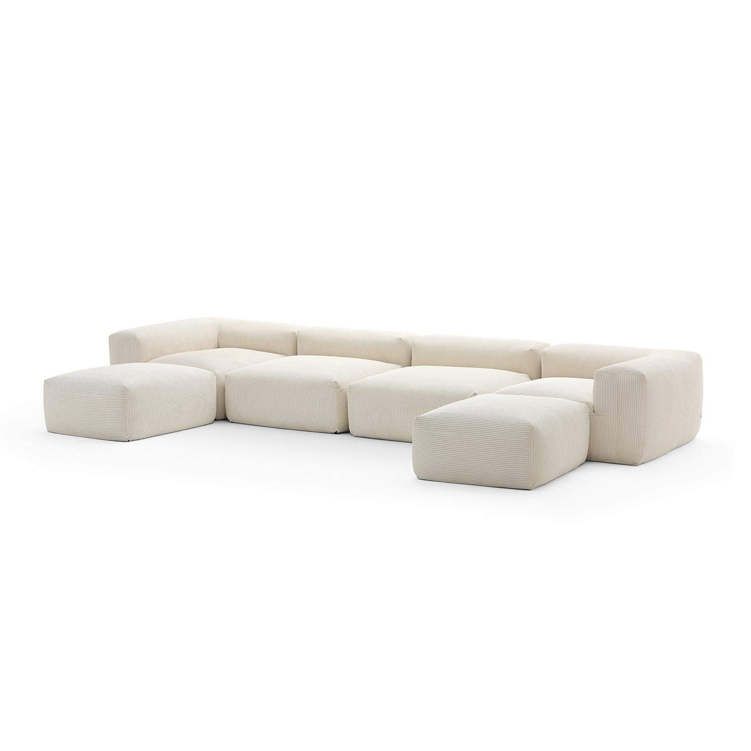 Modular Sofa - Mellow Extra Deep U Sectional with Ottoman - MC - Mario Capasa