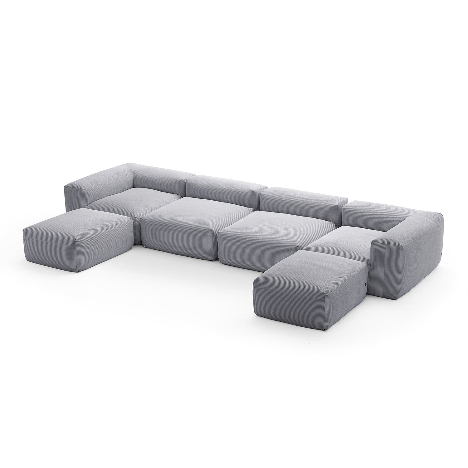 Modular Sofa - Mellow Extra Deep U Sectional with Ottoman - MC - Mario Capasa