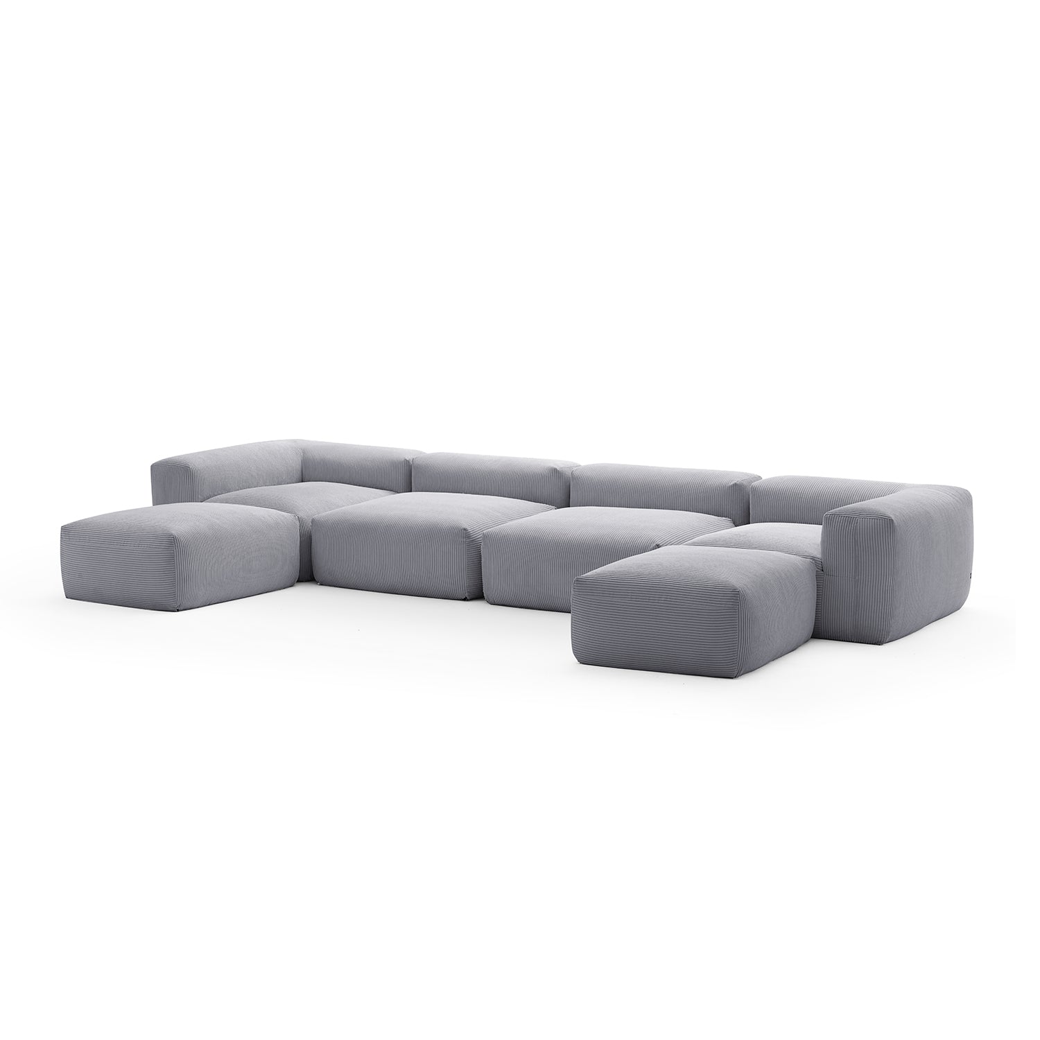 Modular Sofa - Mellow Extra Deep U Sectional with Ottoman - MC - Mario Capasa