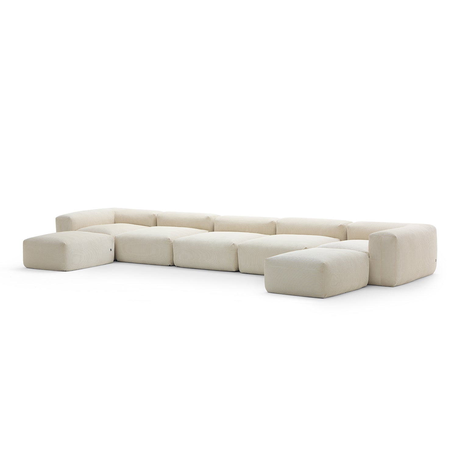 Modular Sofa - Mellow Extra Deep U Sectional with Ottoman - MC - Mario Capasa
