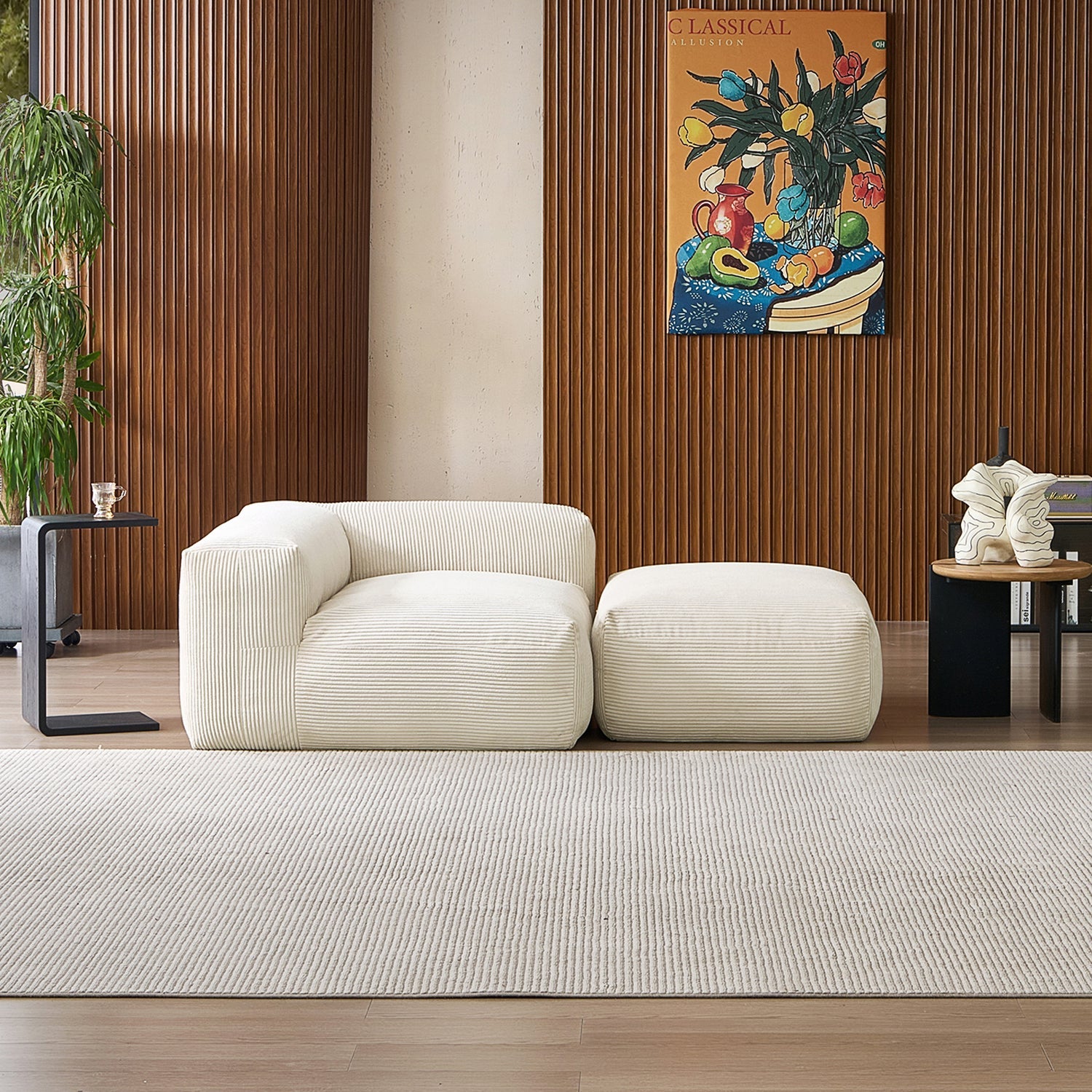 Modular Sofa - Mellow Half - Closed Sectional with Ottoman - MC - Mario Capasa