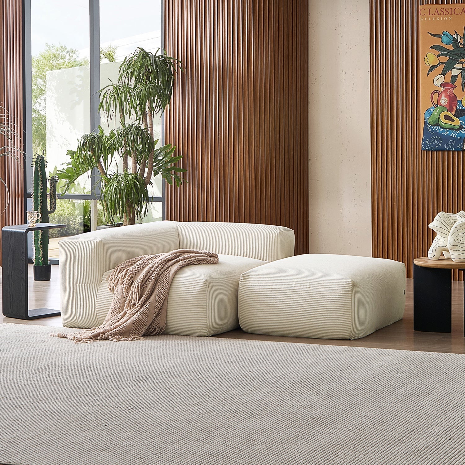Modular Sofa - Mellow Half - Closed Sectional with Ottoman - MC - Mario Capasa